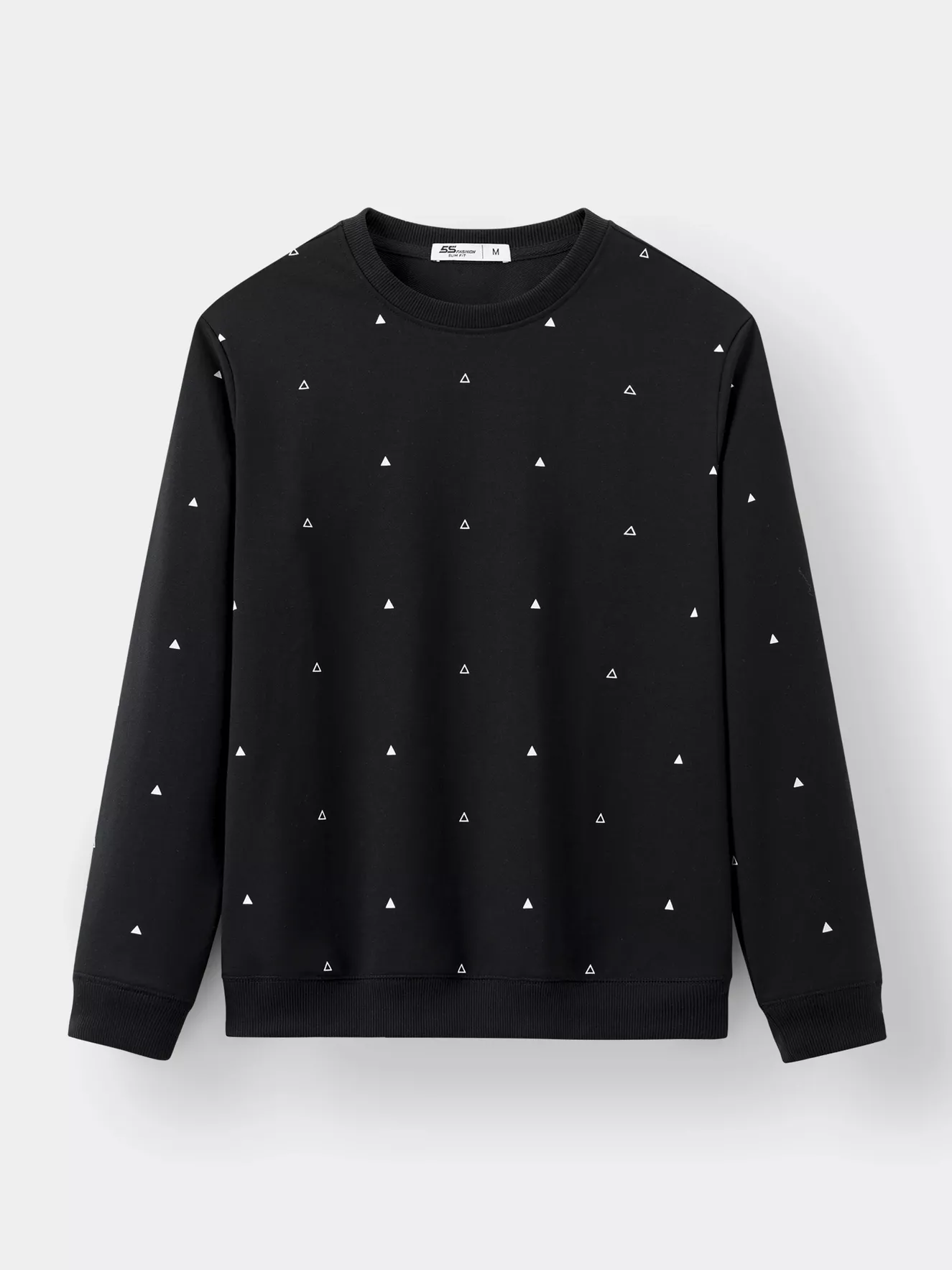 Áo Nỉ Cổ Tròn 5S Fashion In Tràn Slimfit ANO23028