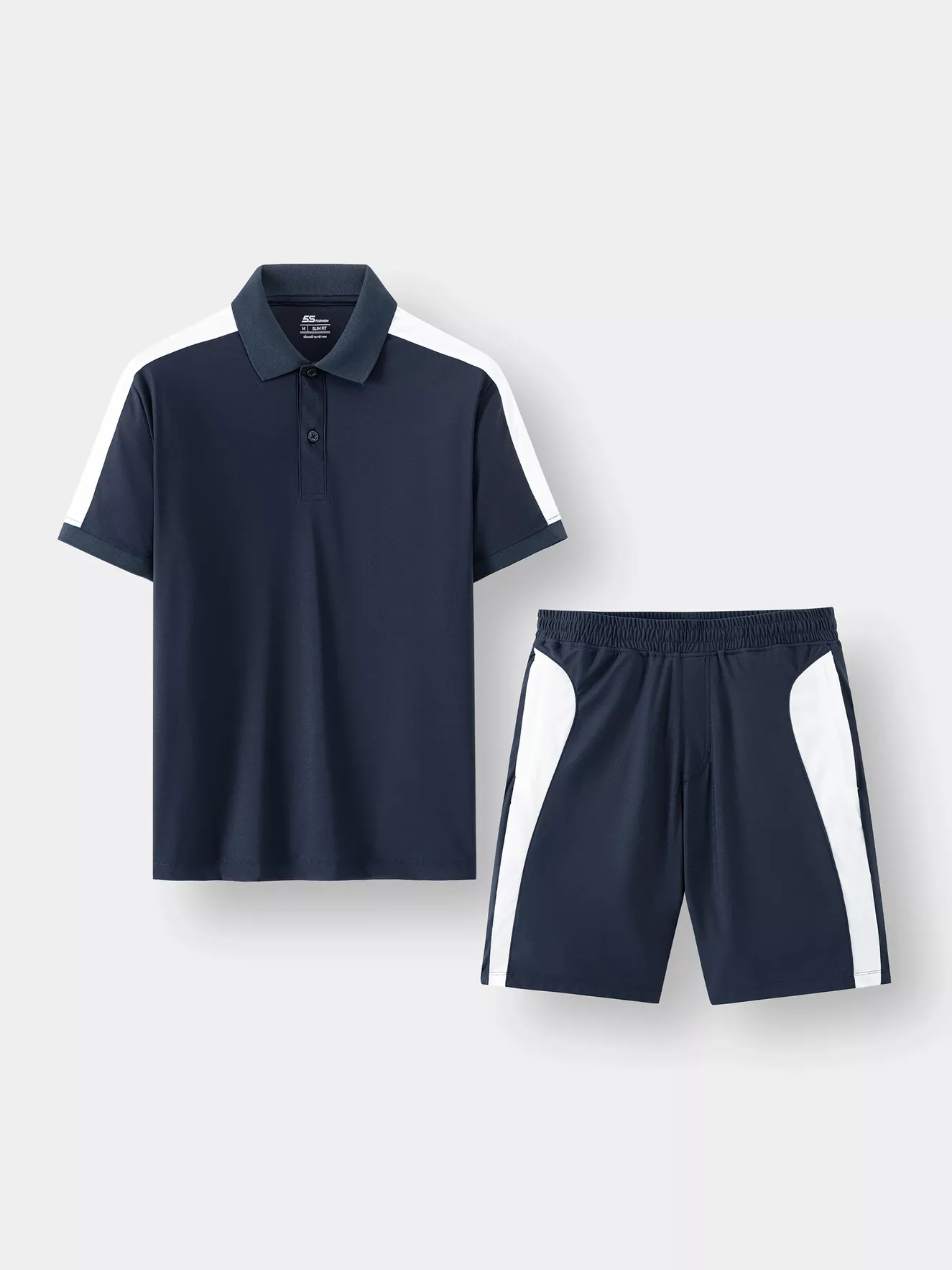 Bộ Quần Áo Thể Thao Nam 5S Fashion Can Phối Phom Slimfit BAPC24005-BQST24005