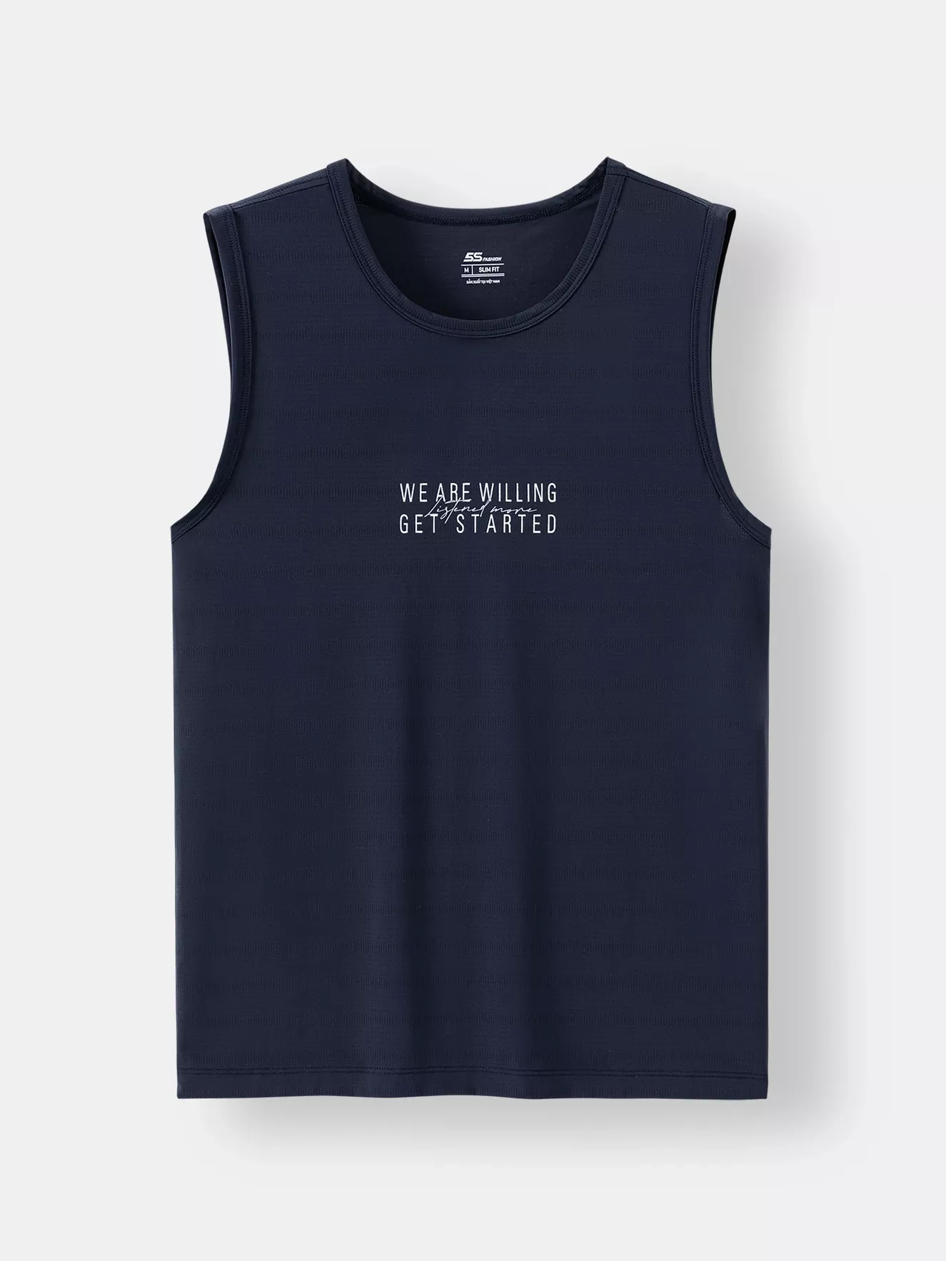 Áo Sát Nách Nam 5S Fashion In Chữ Phom Slimfit ASN24002