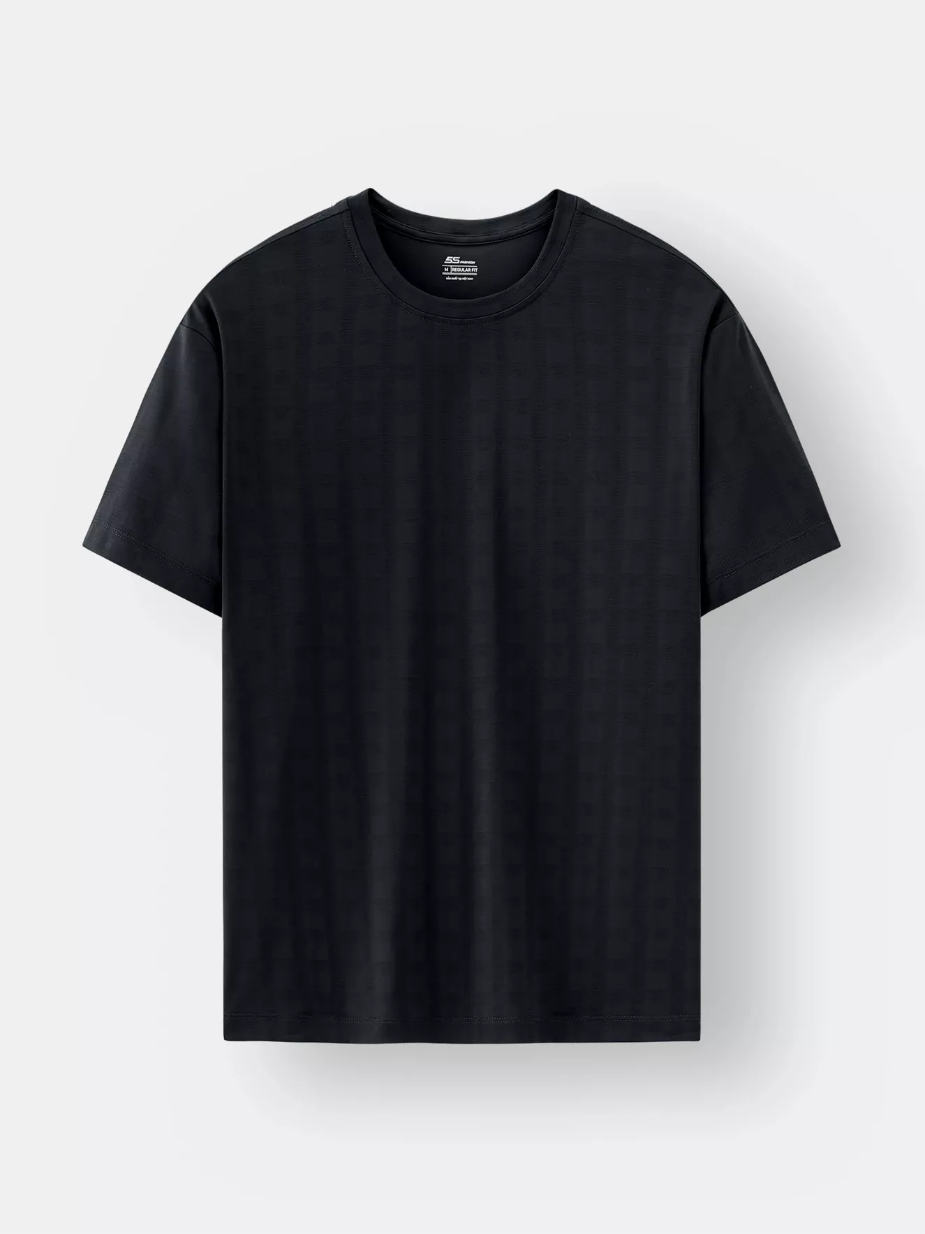 Áo Thun Nam Thể Thao 5S Fashion Dệt Jacquard Họa Tiết Regular ATS25052