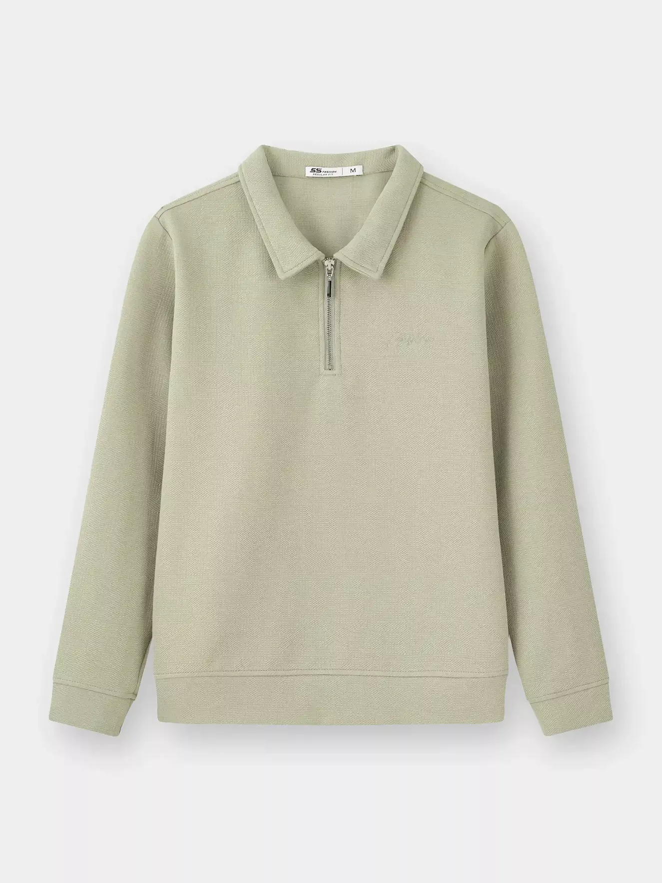 Áo Nỉ Cổ Khóa Nam 5S Fashion Họa Tiết Chữ Thêu M0ANI25010