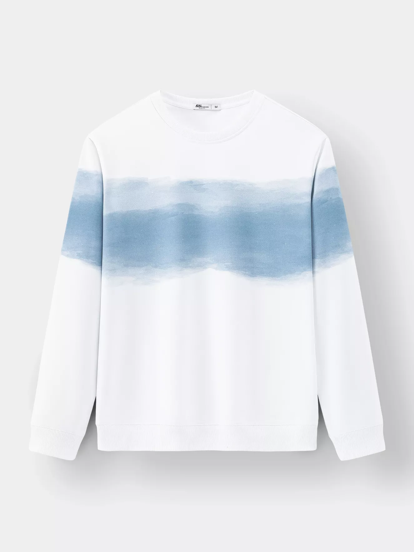 Áo Nỉ Cổ Tròn In Loang 5S Fashion Slimfit ANO23009