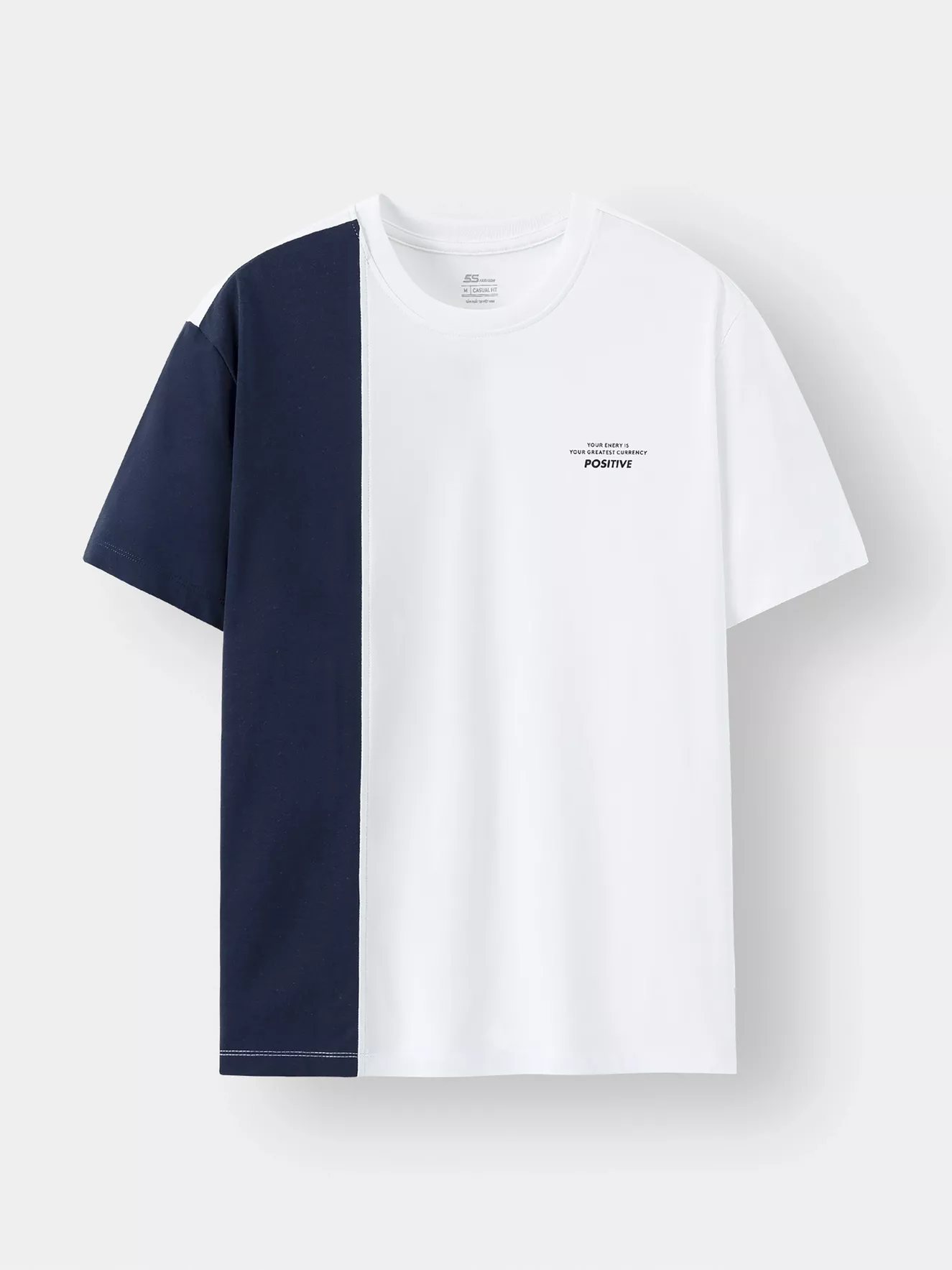 Áo Thun Nam Ngắn Tay 5S Fashion Can Phối Casual ATS24016