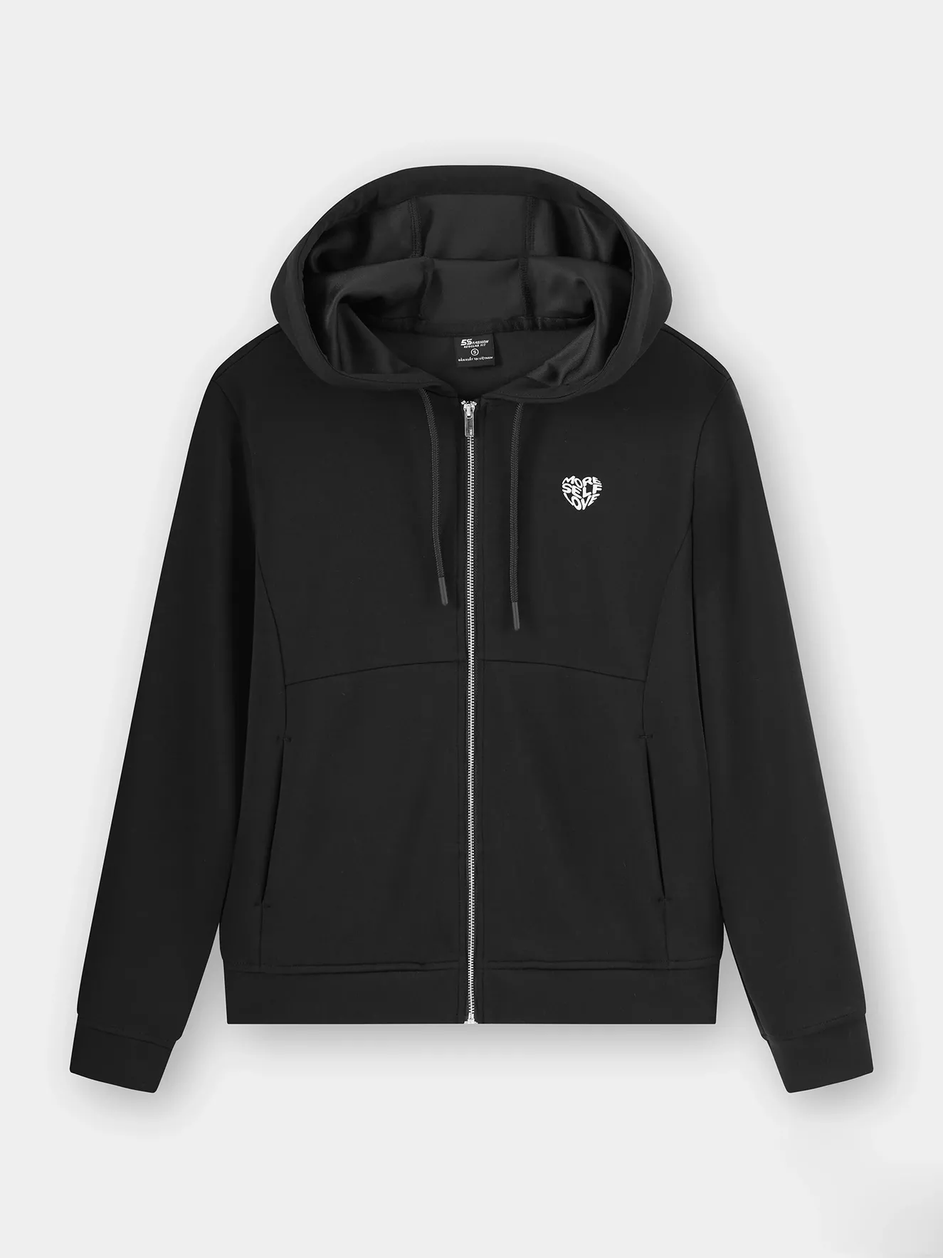 Áo Nỉ Khóa Nữ 5S Fashion Có Mũ In Basic Phom Regular WBAKN25013