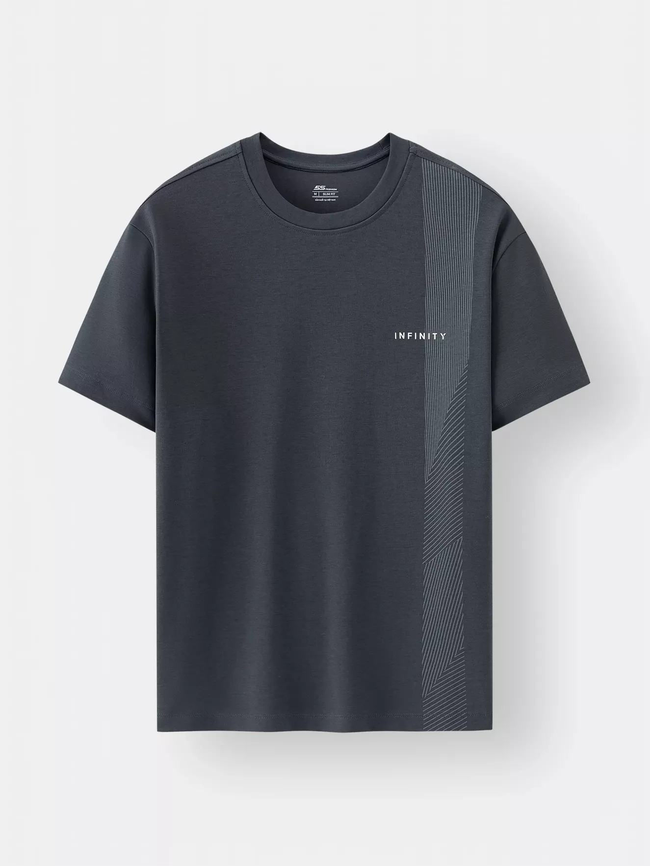 Áo Thun Nam Ngắn Tay 5S Fashion Họa Tiết Sọc ATS25006