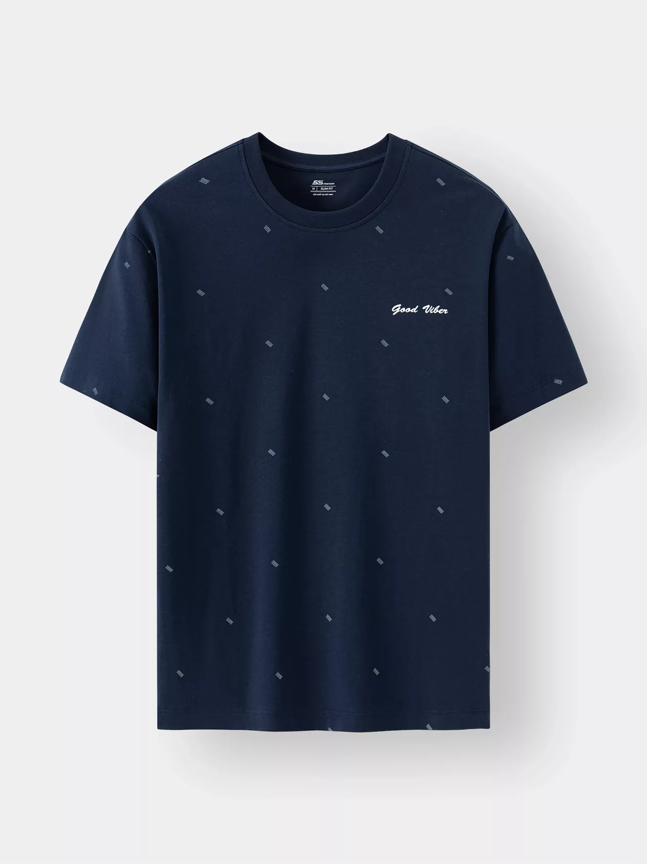 Áo Thun Nam Ngắn Tay 5S Fashion Họa Tiết Slimfit ATS24005