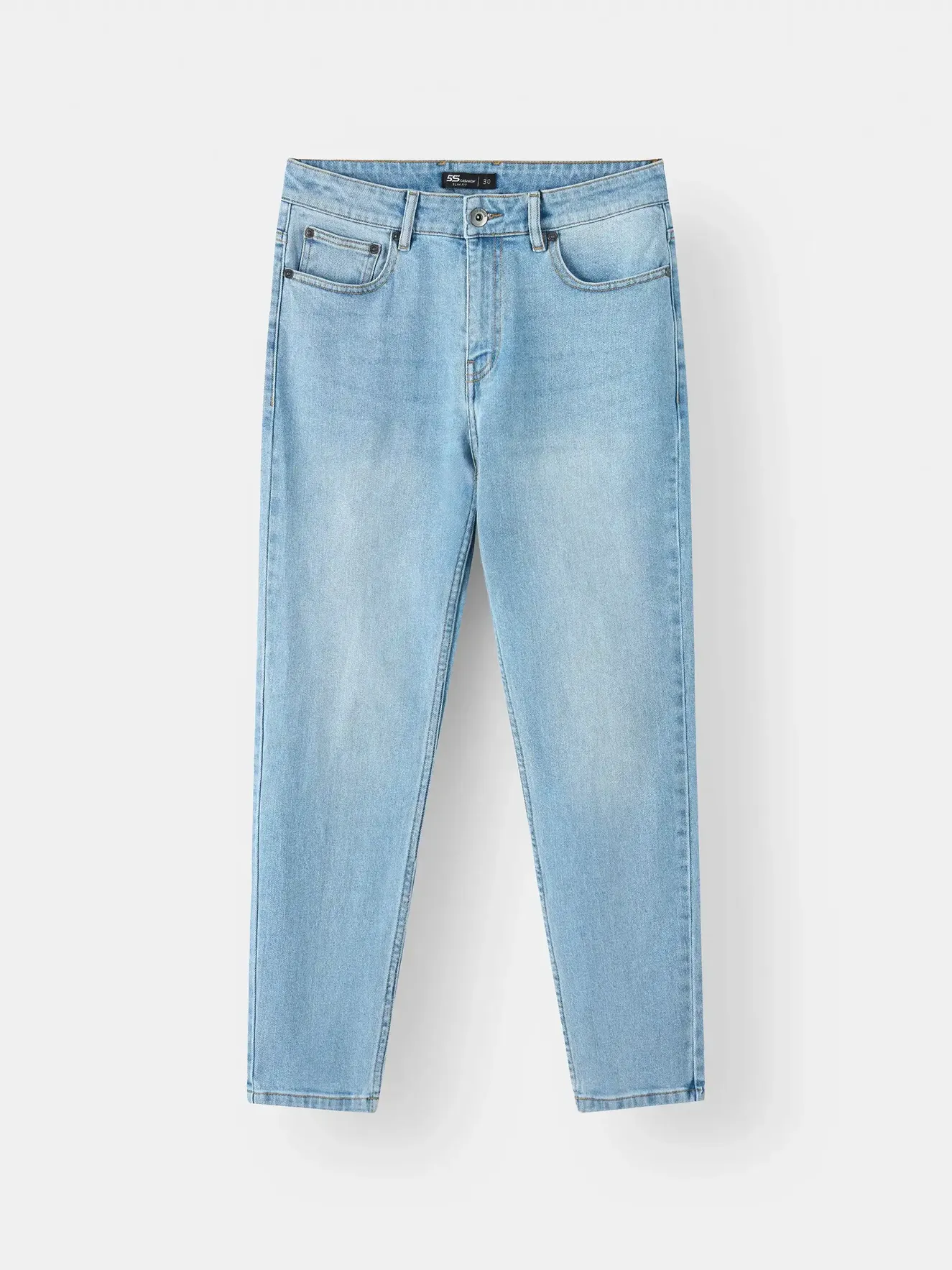Quần Jean Nam 5S Fashion Phom Slimfit Chần Chỉ Nổi M0QJE25009