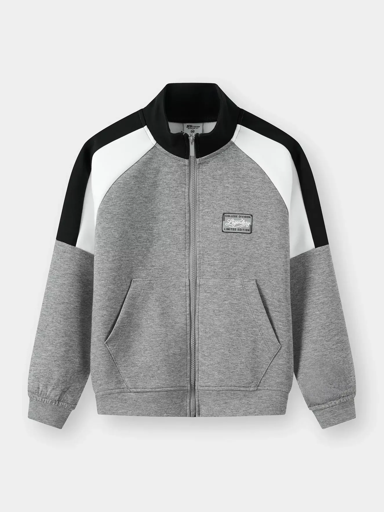 Áo Nỉ Khóa Bé Trai 5S Fashion Can Phối Phom Regular BBAKN25003-BBAKN25103