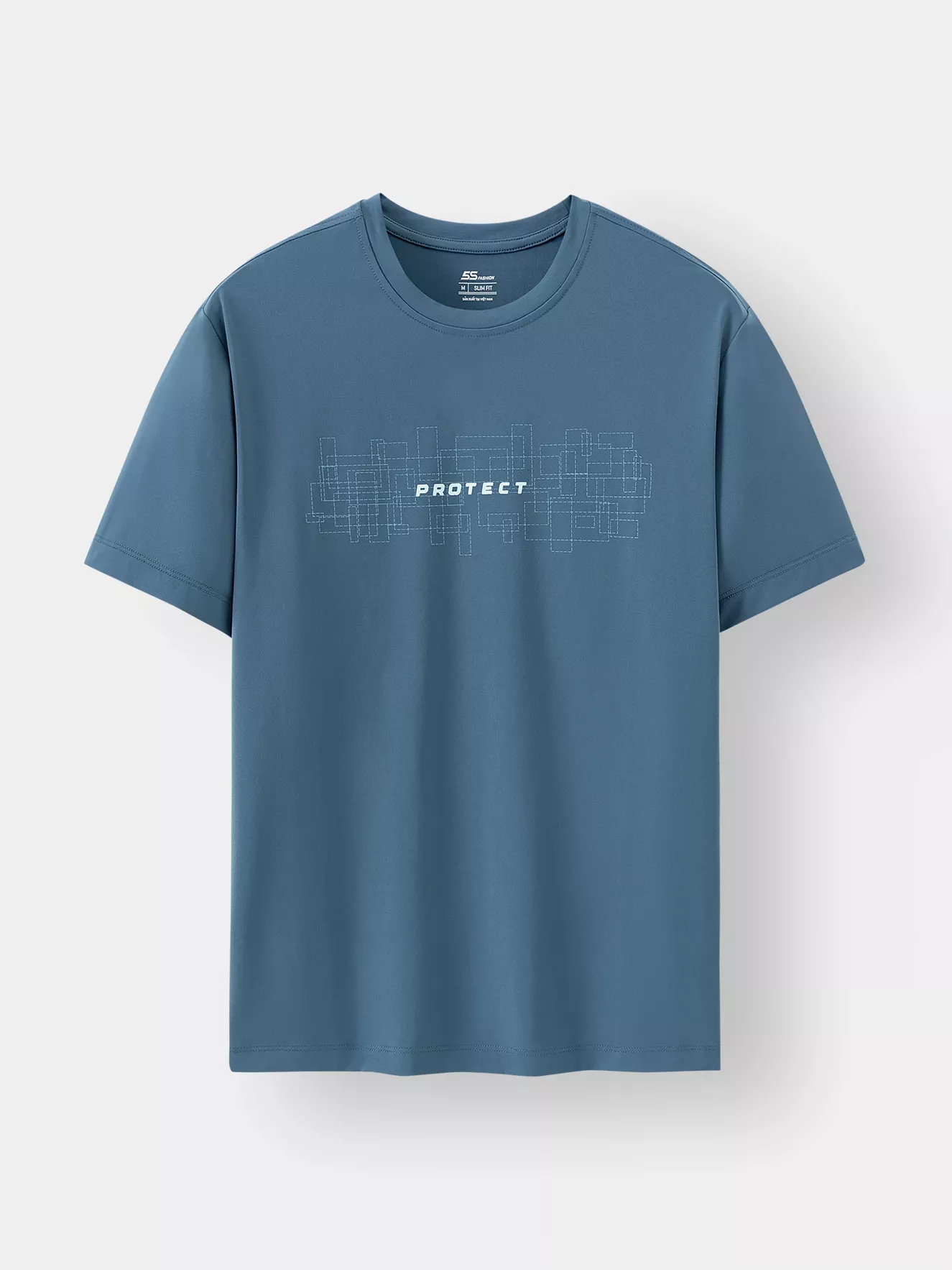 Áo Thun Nam Ngắn Tay 5S Fashion In Chữ Slimfit ATS24030