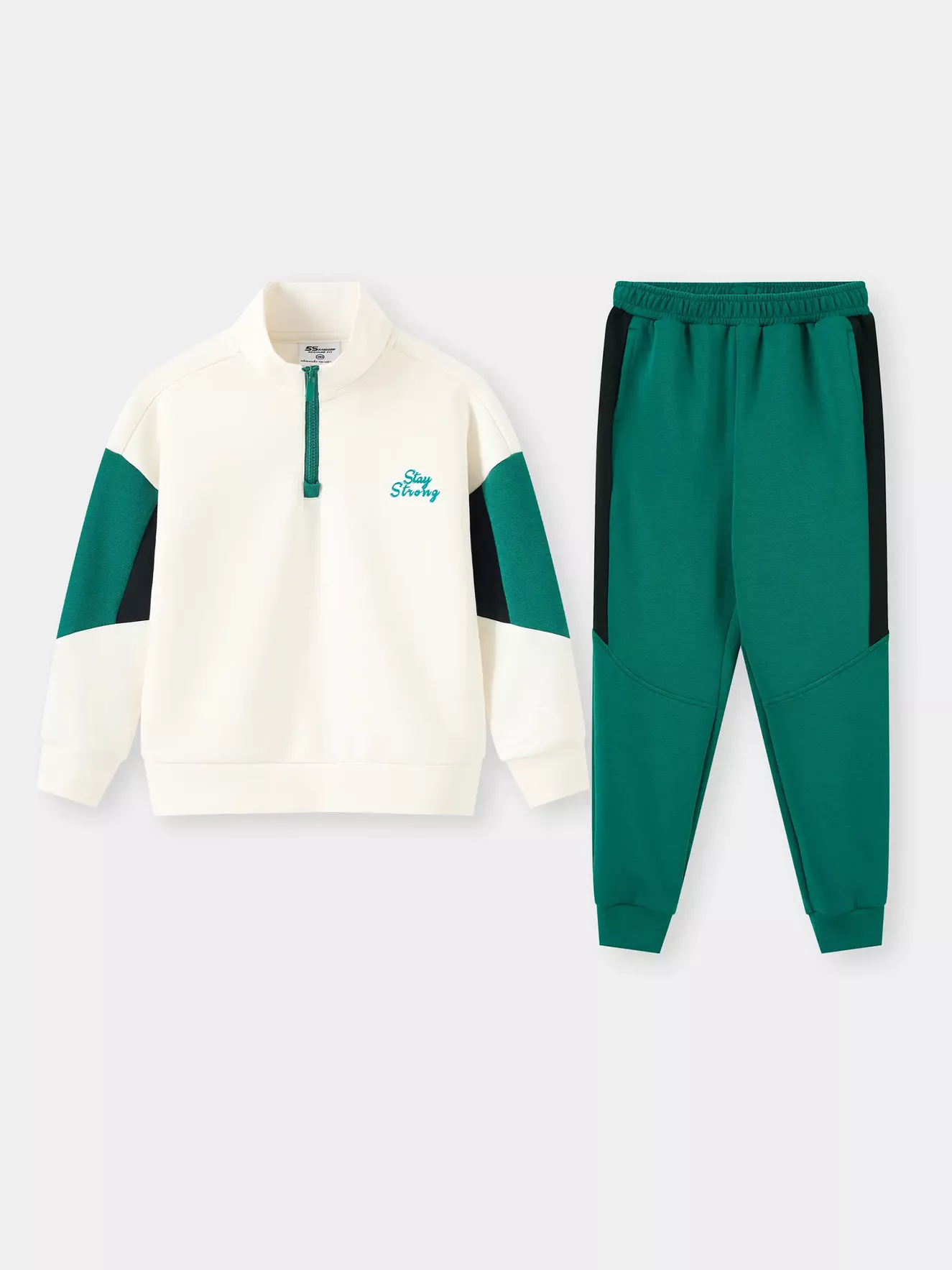 Set Bộ Nỉ Bé Trai 5S Fashion Cổ Khóa Can Phối BBNI25009