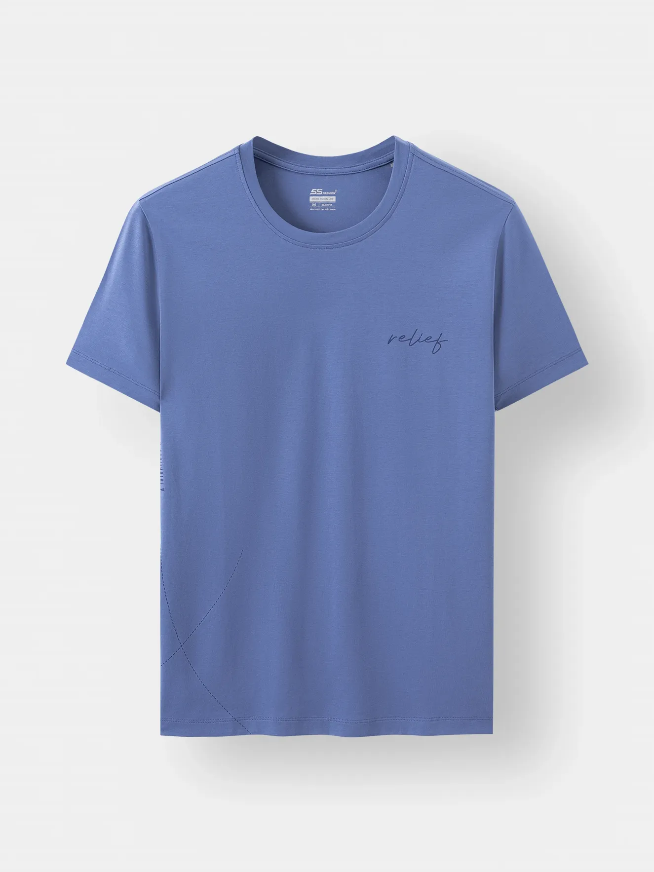 Áo Thun Nam Ngắn Tay 5S Fashion Slimfit In Chữ TSO23029