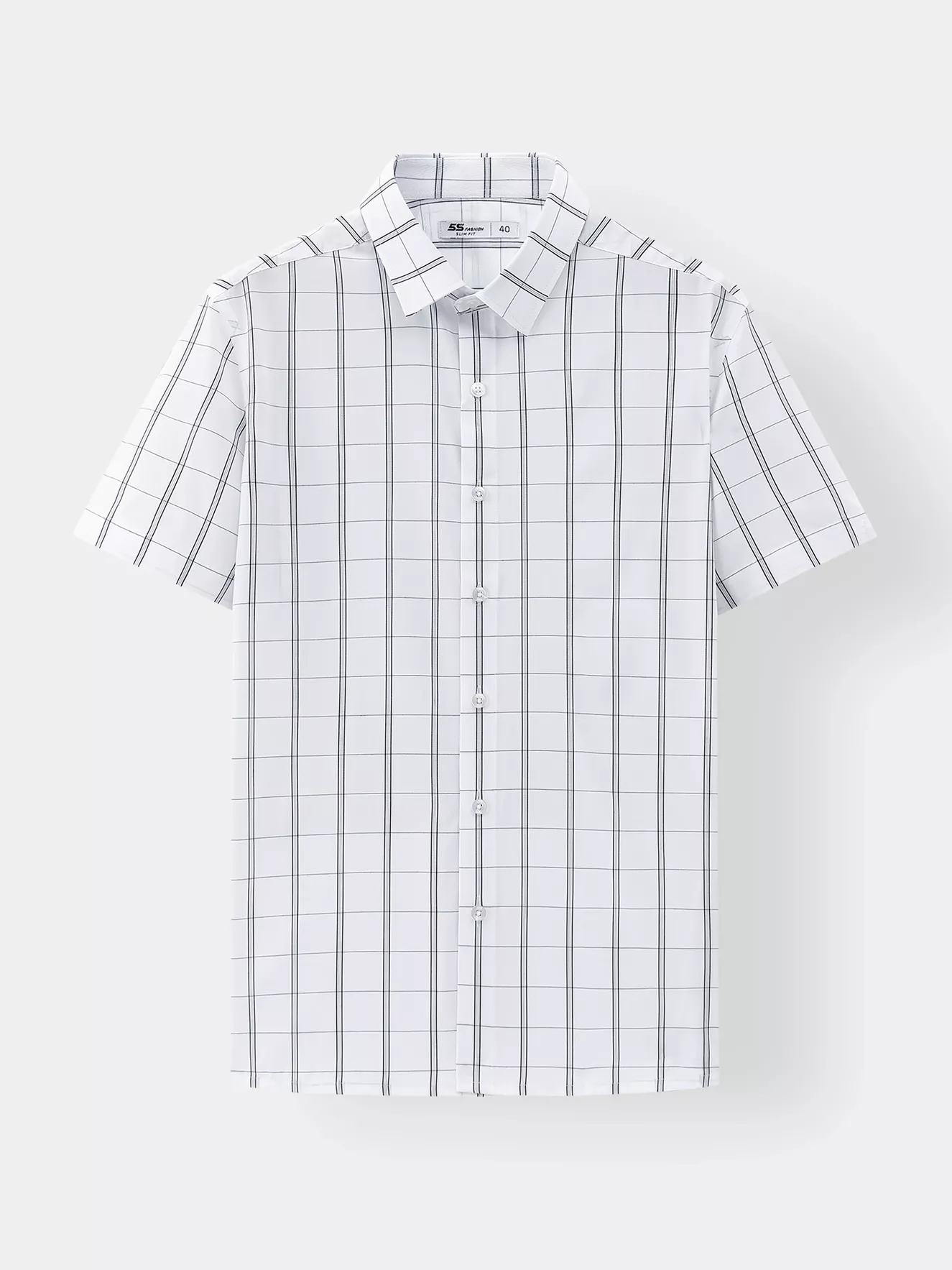 Áo Sơ Mi Nam Cộc Tay 5S Fashion Kẻ Caro Phom Slimfit ASC25058