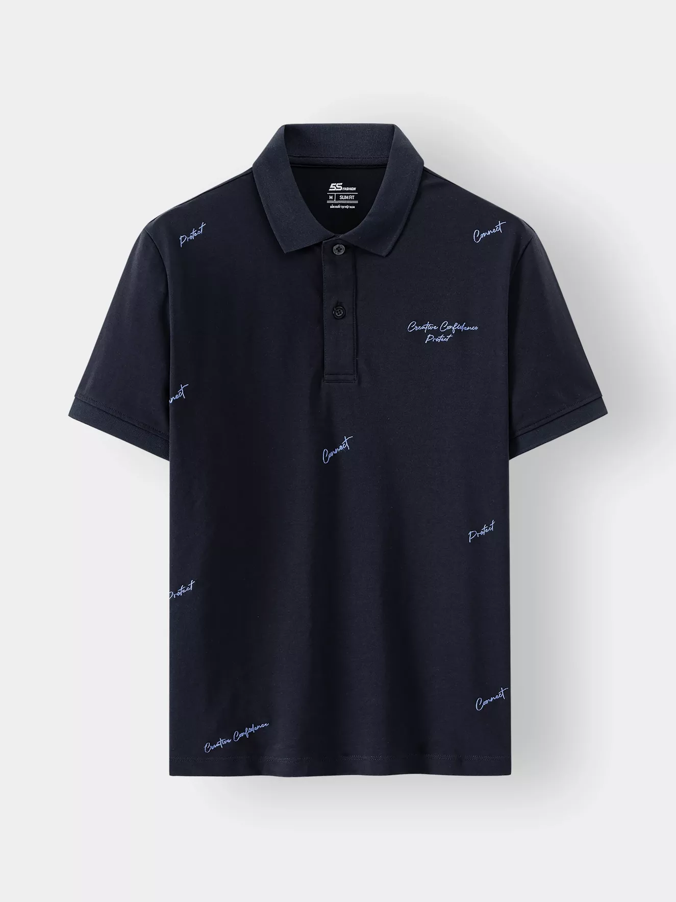 Áo Polo Nam 5S Fashion Thêu Họa Tiết Slimfit APC24049