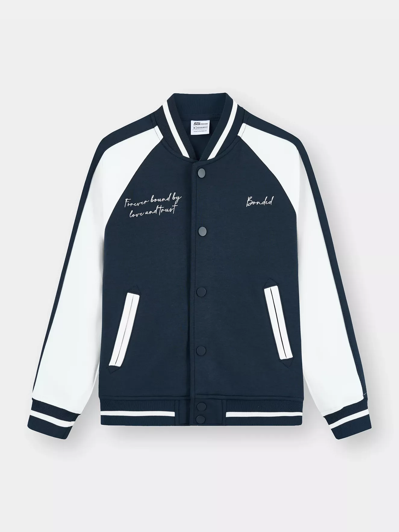 Áo Khoác Bomber Nam 5S Fashion Vải Nỉ Phom Regular M0ABF25001