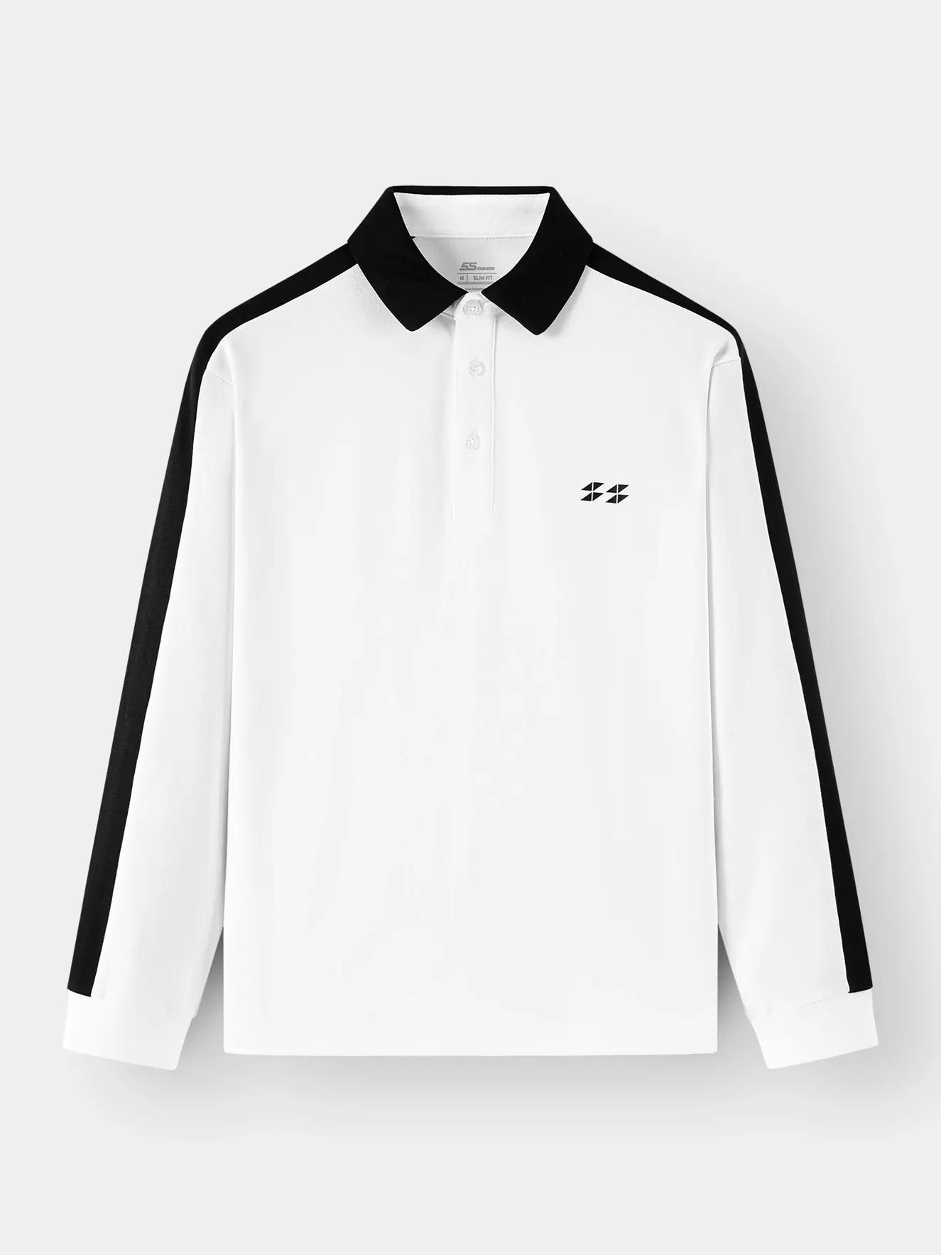 Áo Polo Nam Cotton Dài Tay Can Phối 5S Fashion Phom Slimfit APD24002