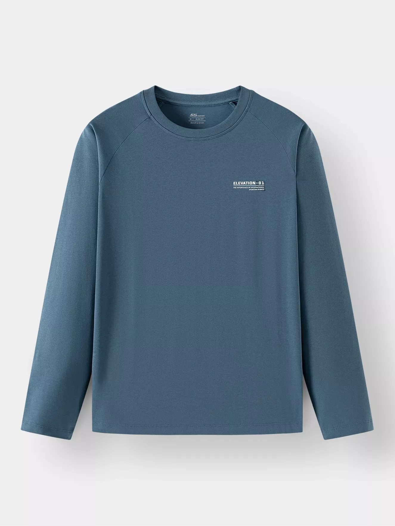 Áo Thun Nam Dài Tay 5S Fashion Tay Raglan Phom Slimfit ATH24012