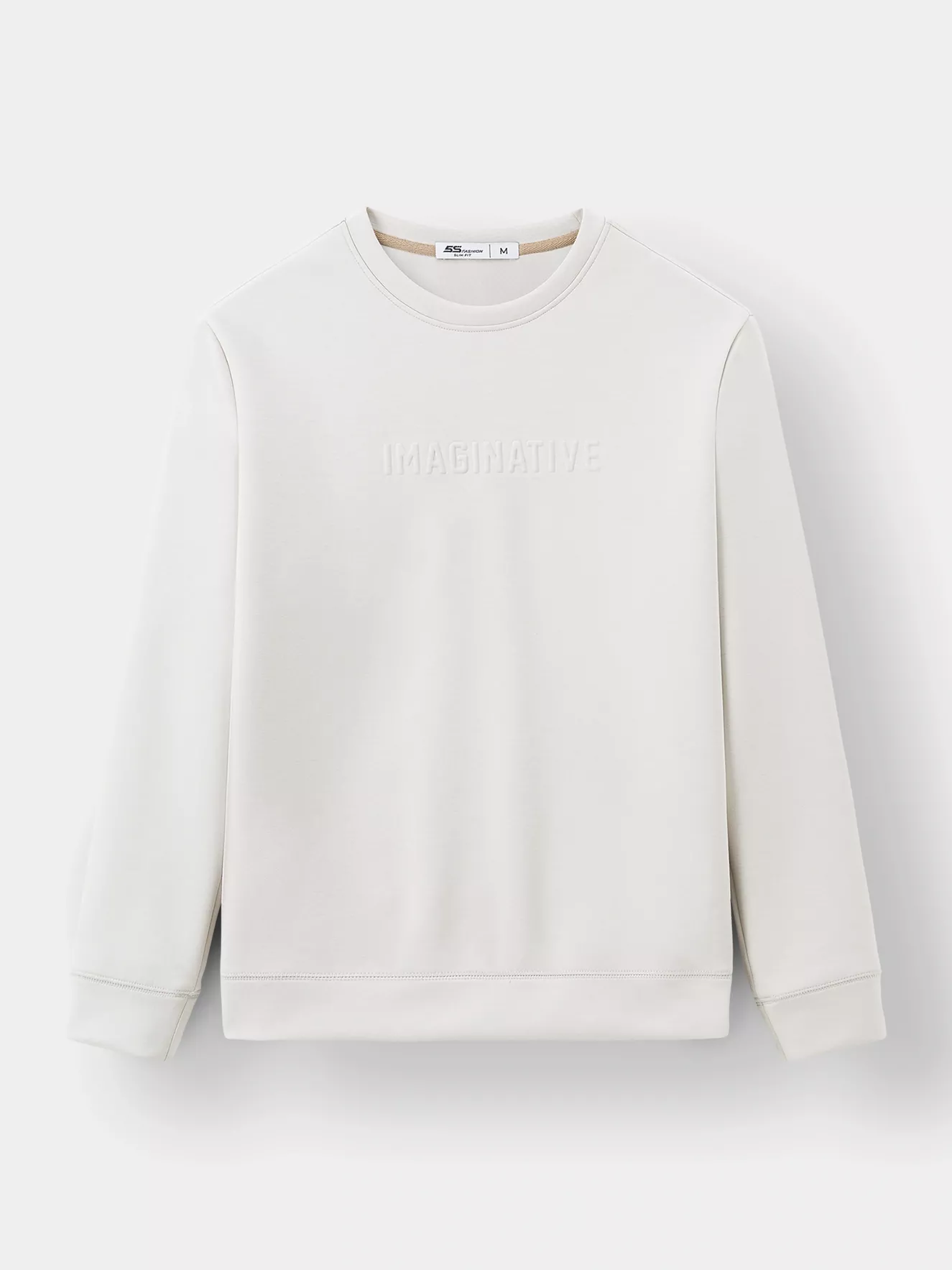 Áo Nỉ Cổ Tròn 5S Fashion In Nổi Slimfit ANO23016