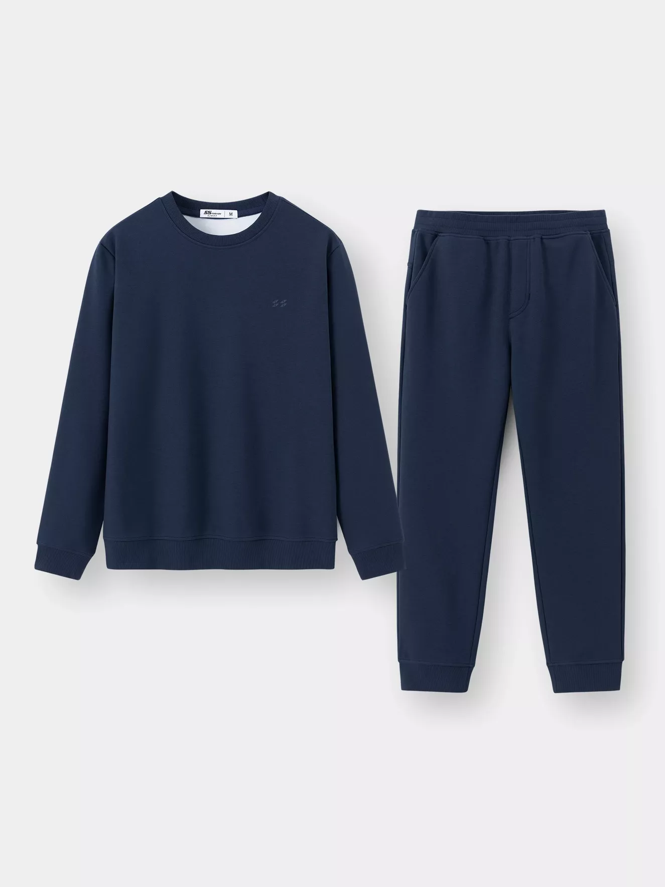 Bộ Quần Áo Nỉ Nam 5S Fashion Trơn In Logo Slimfit BNI24101