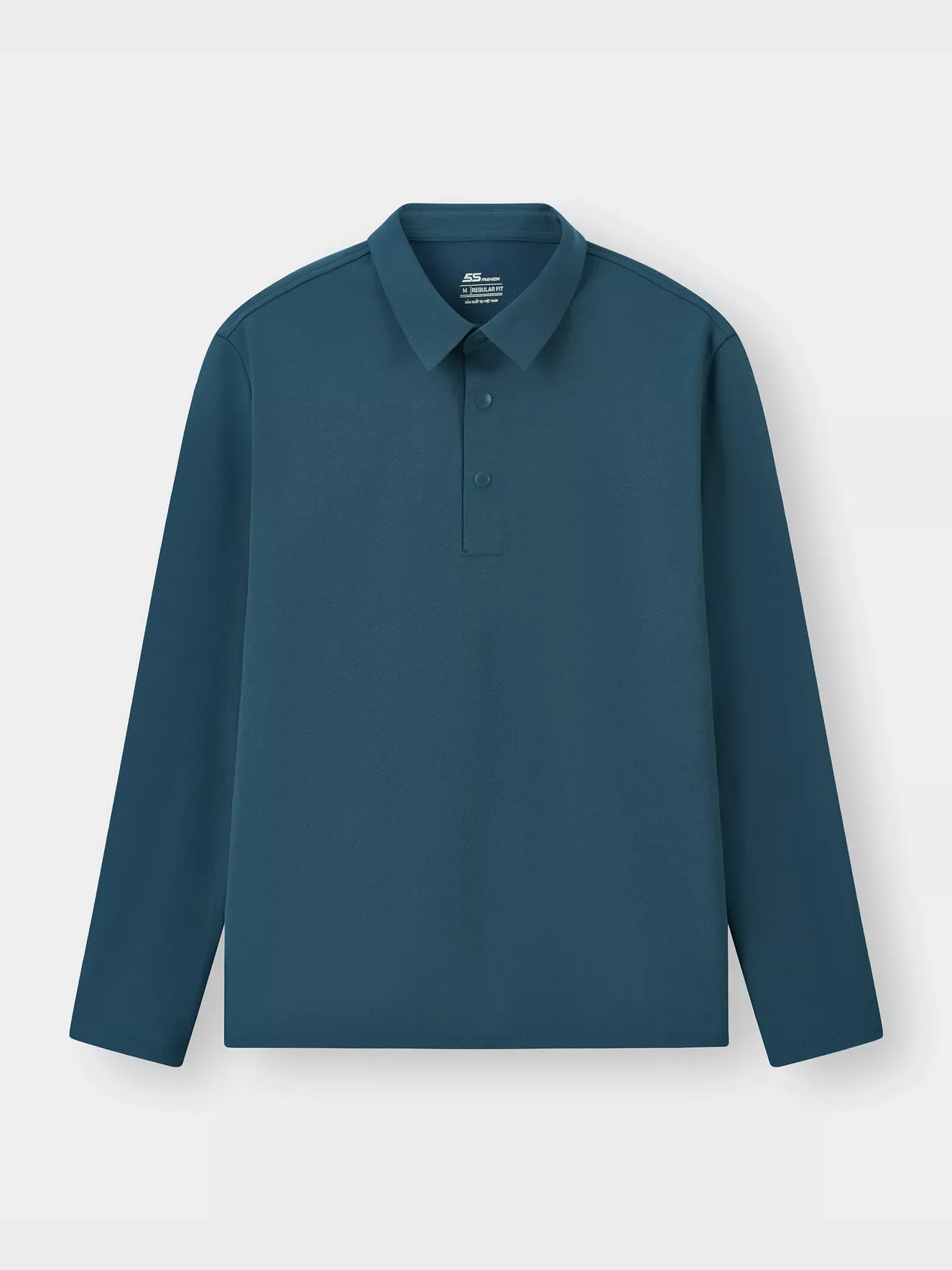 Áo Polo Nam Dài Tay 5S Fashion Phom Regular Cúc Bấm M0APD25008