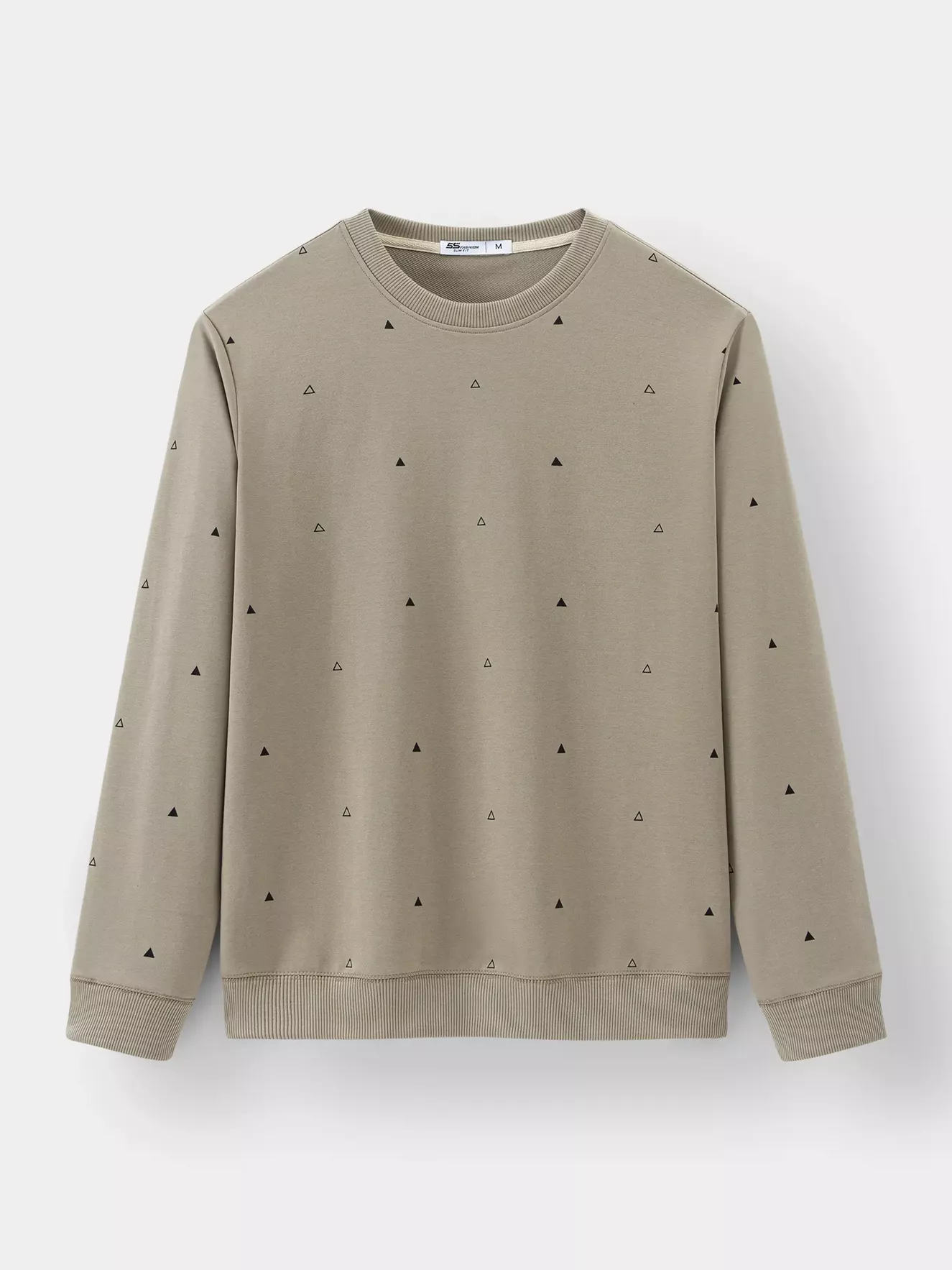 Áo Nỉ Cổ Tròn 5S Fashion In Tràn Slimfit ANO23028