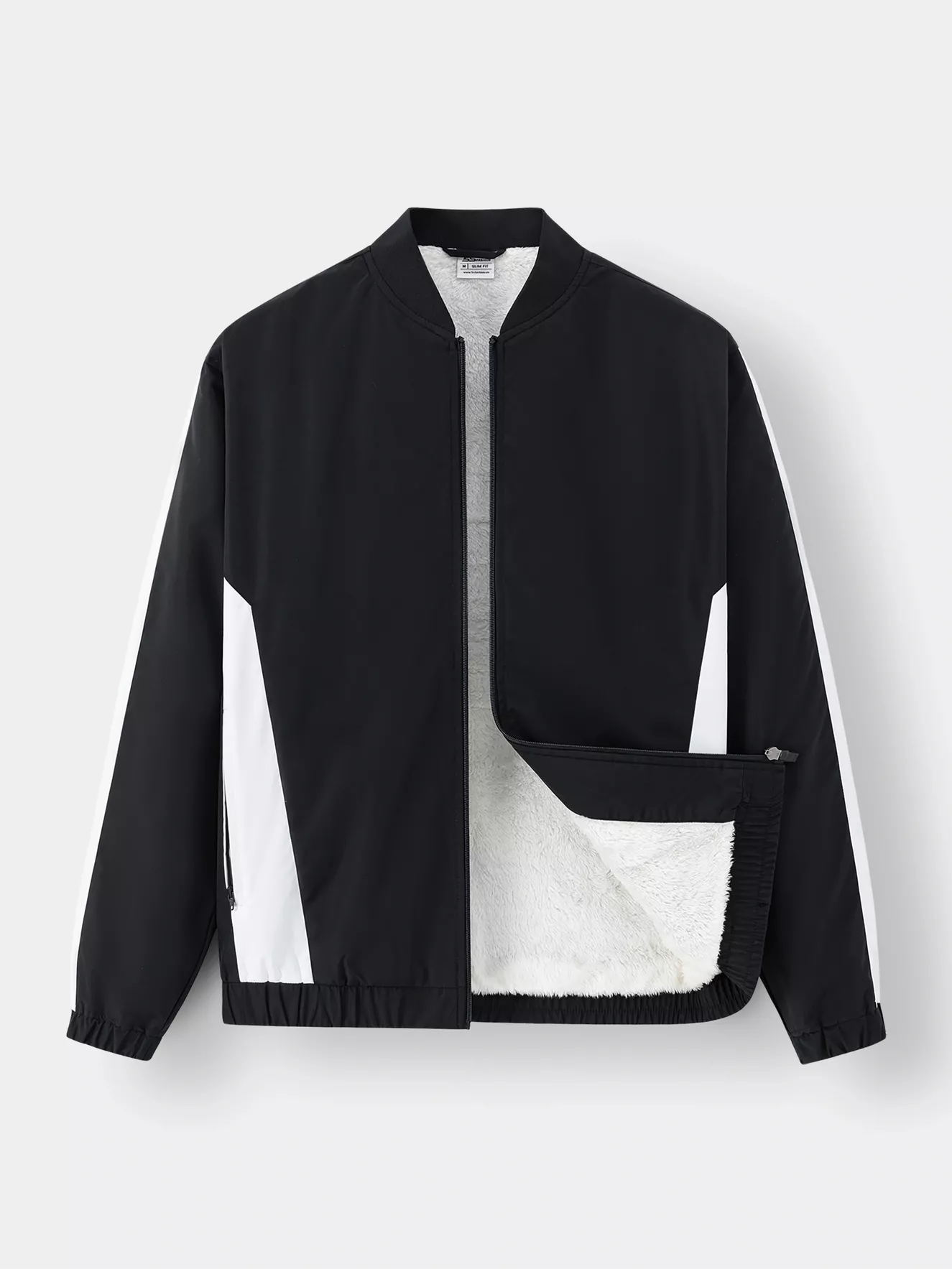 Áo Khoác Bomber Nam Lót Lông 5S Fashion Can Phối Slimfit AKB24012