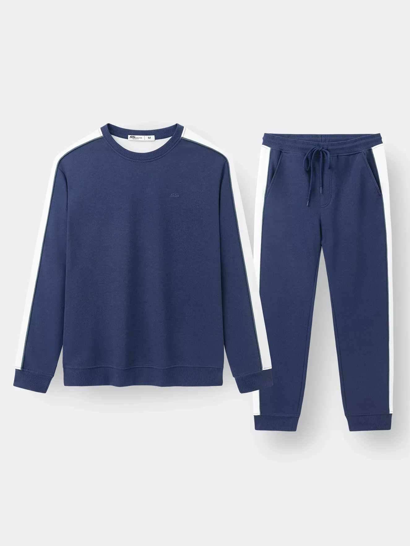 Bộ Quần Áo Nỉ Dài Tay Can Phối 5S Fashion Phom Slimfit BNI23017