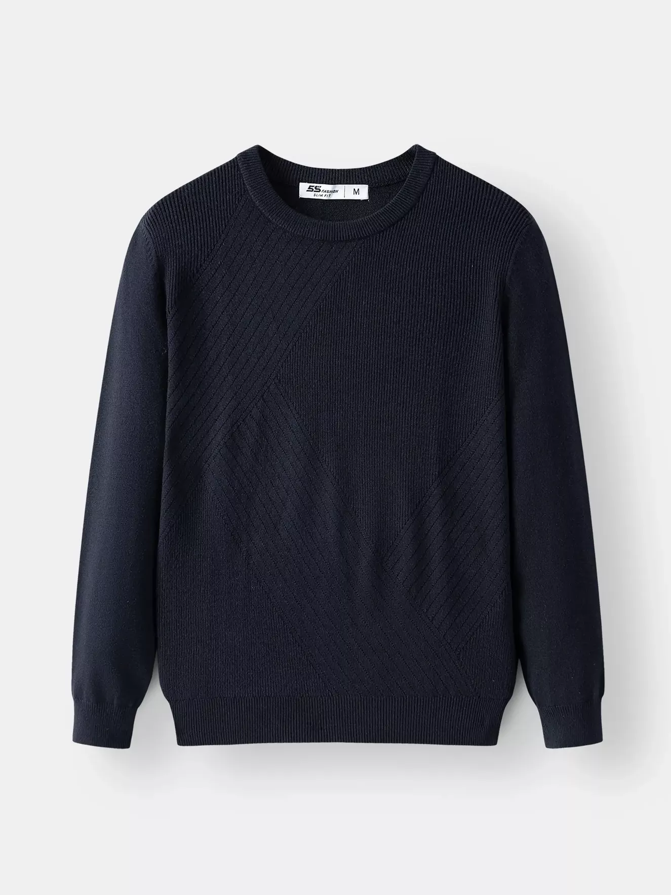 Áo Len Nam Họa Tiết Dệt Trơn Cổ Tròn 5S Fashion ALE24008