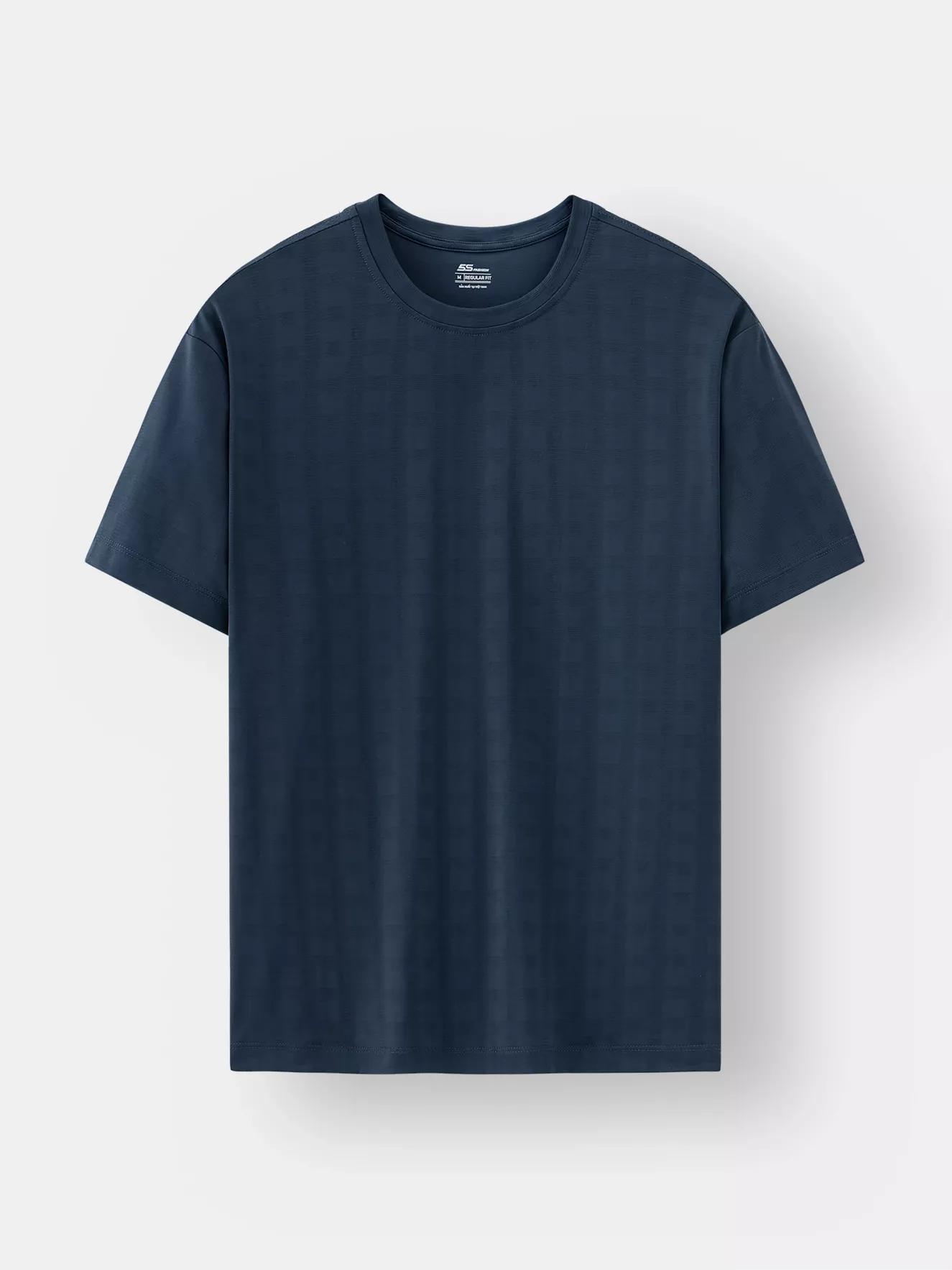 Áo Thun Nam Thể Thao 5S Fashion Dệt Jacquard Họa Tiết Regular ATS25052