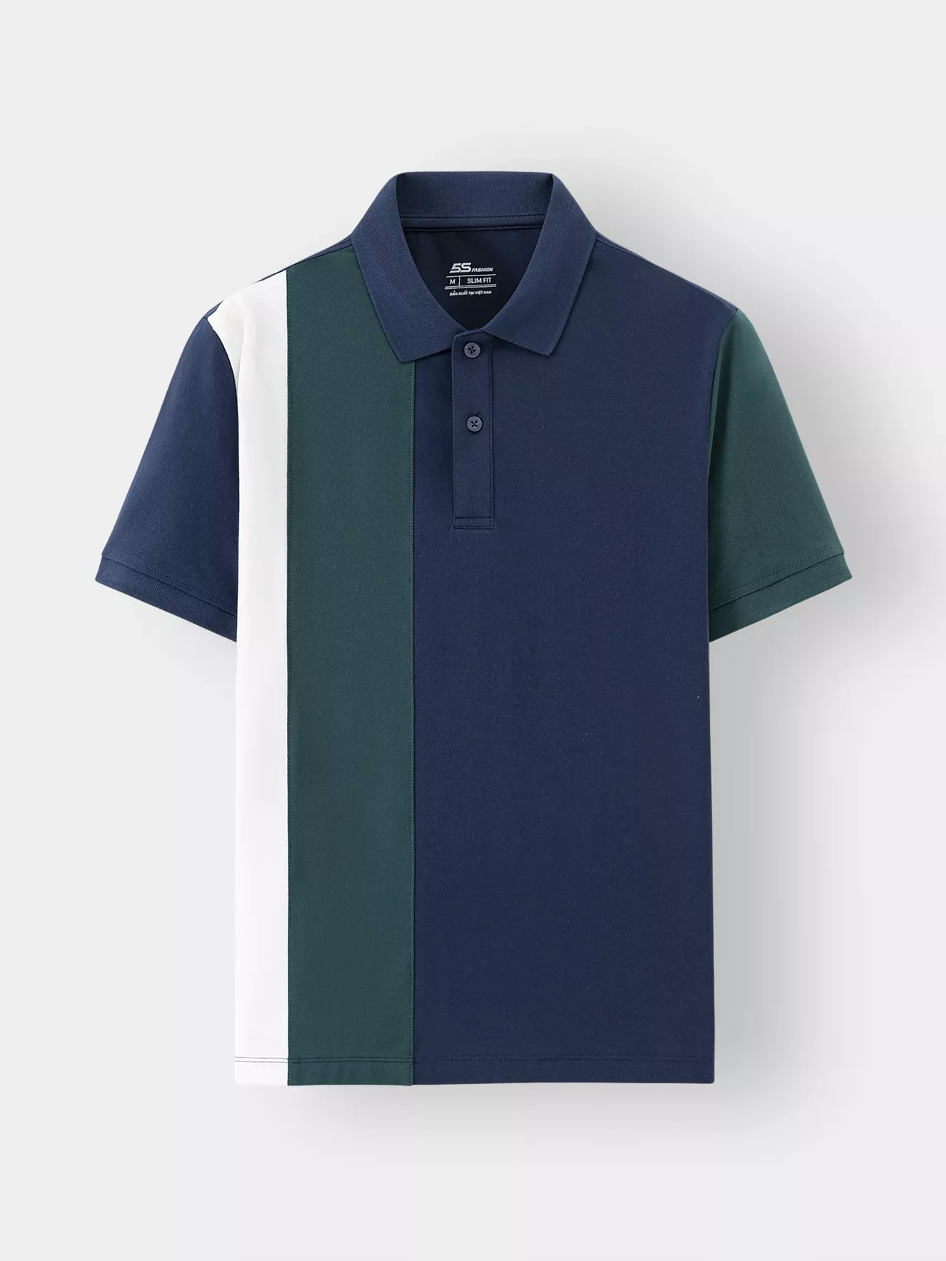 Áo Polo Nam 5S Fashion Can Phối Slimfit APC24089