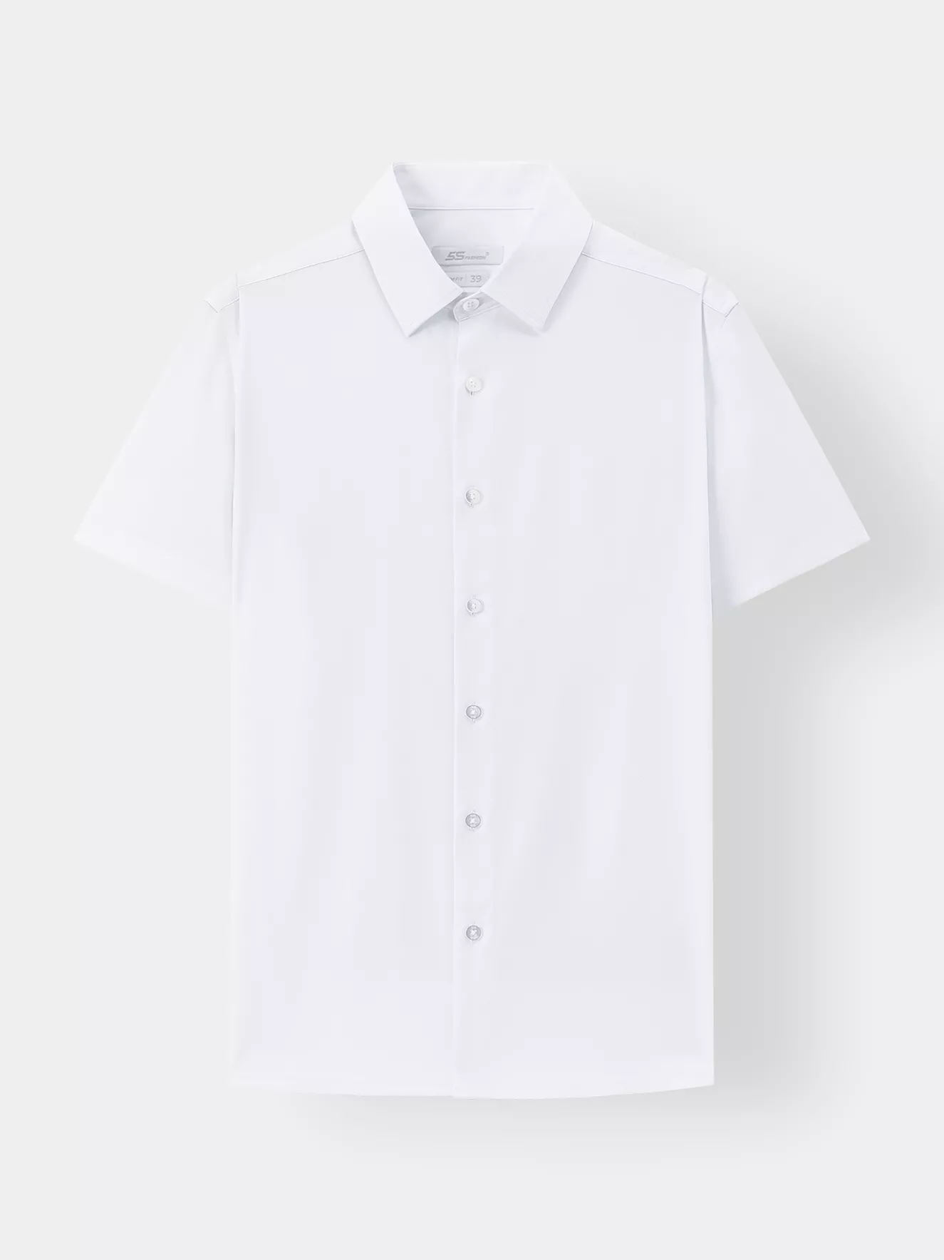 Áo Sơ Mi Nam Ngắn Tay 5S Fashion Trắng Dệt Jacquard ASC24075