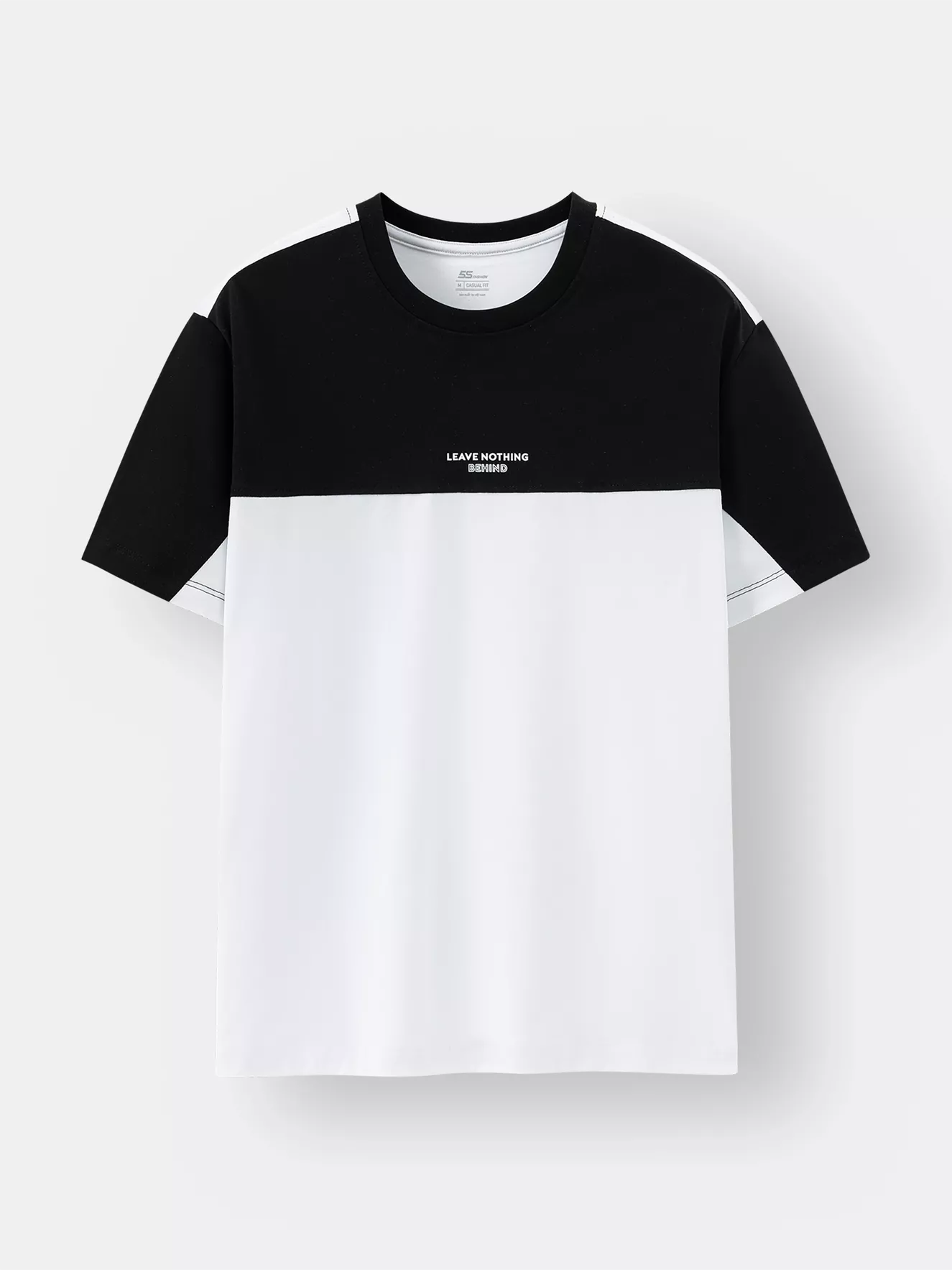 Áo Thun Nam Ngắn Tay 5S Fashion Can Phối Phom Casual ATS24014