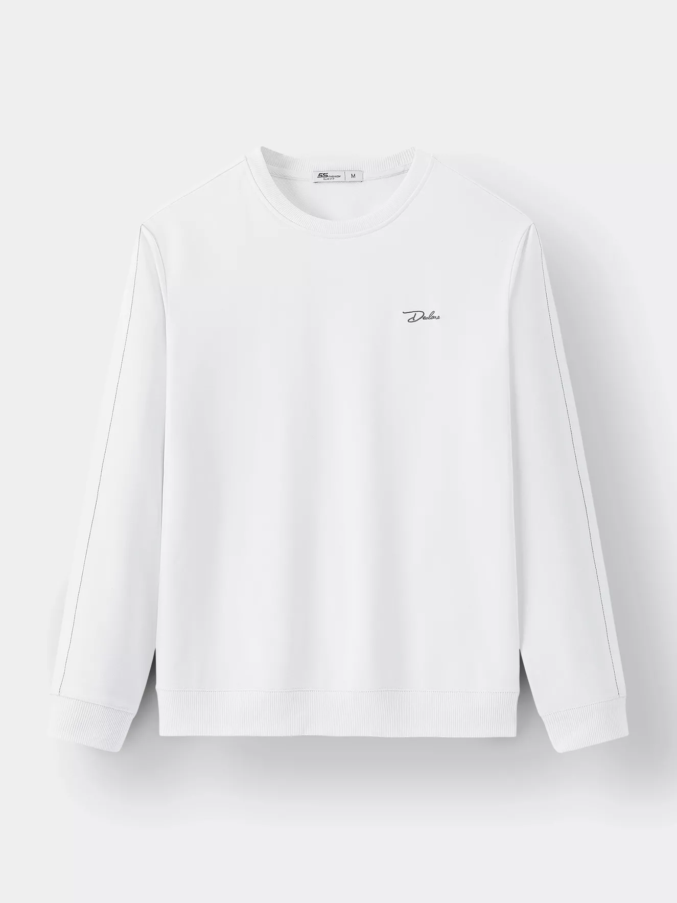 Áo Nỉ Cổ Tròn 5S Fashion Chữ Thêu Slimfit ANO23019