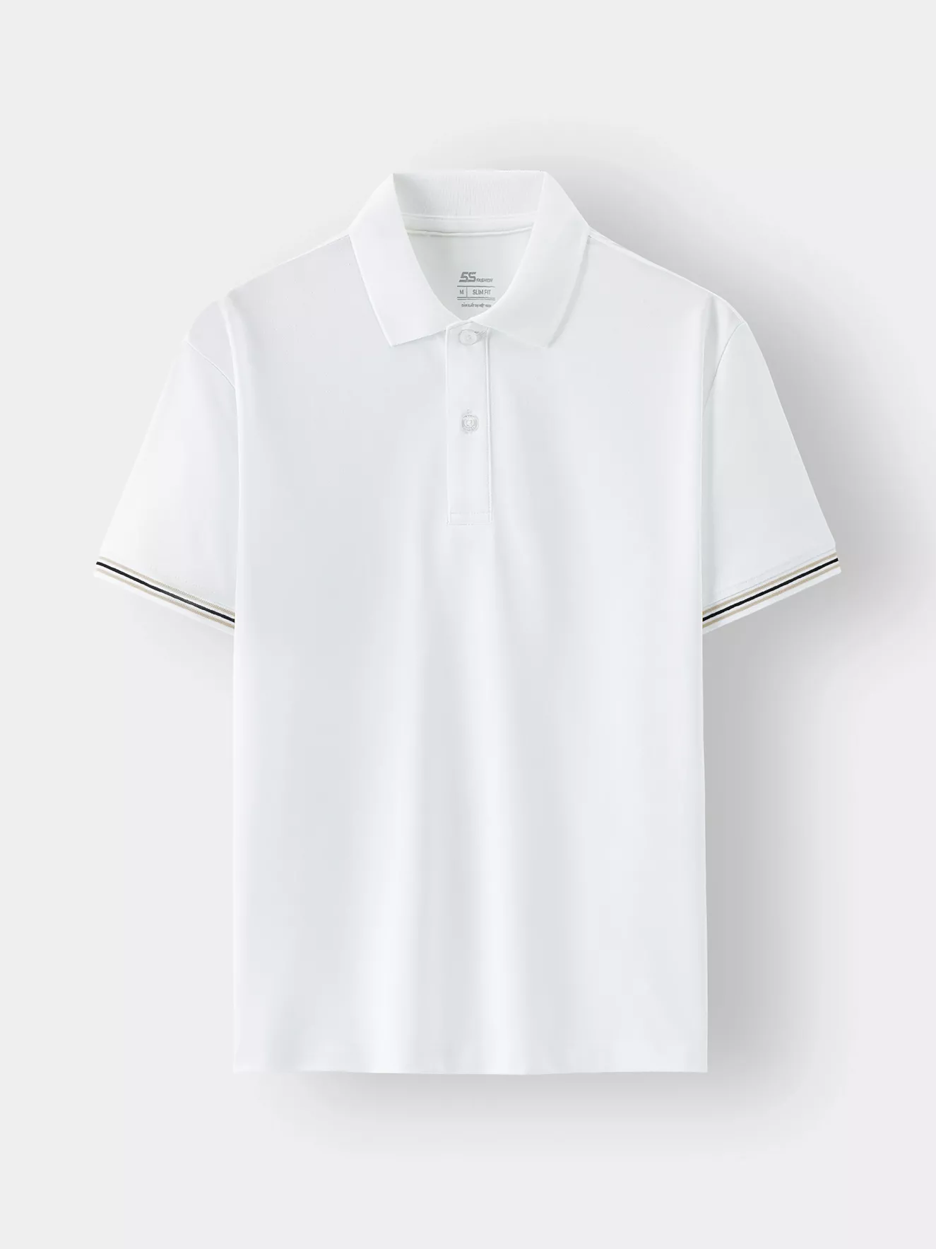 Áo Polo Nam 5S Fashion Bo Dệt Kẻ Slimfit APC24071