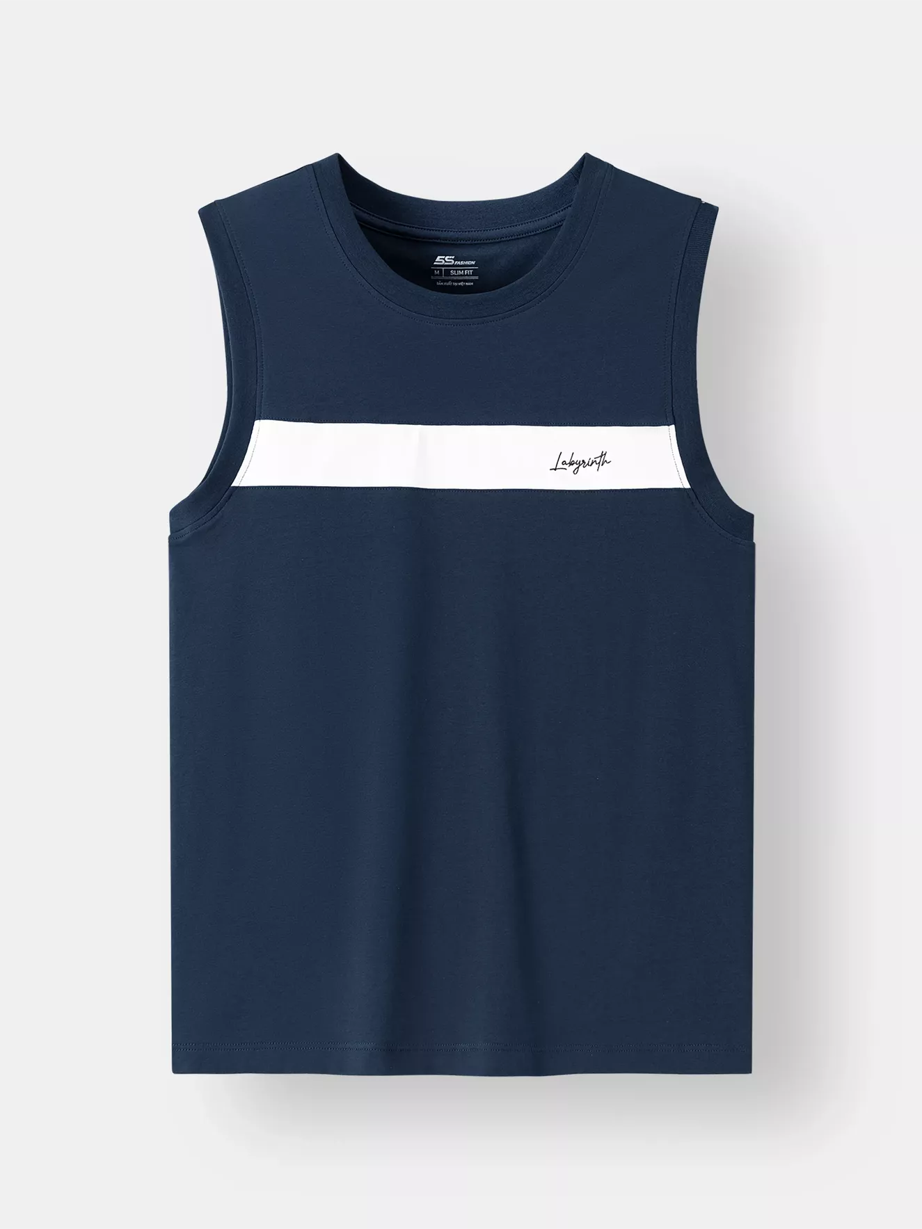 Áo Sát Nách Nam 5S Fashion Can Phối Slimfit ASN25002