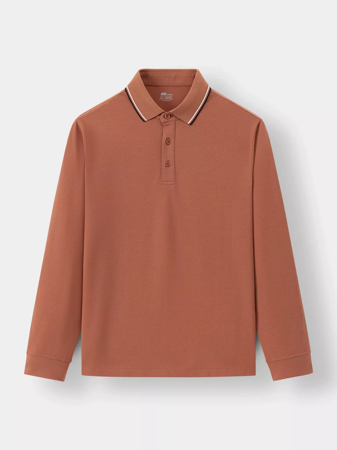 Áo Polo Dài Tay Phối Màu 5S Fashion Trơn APD23005