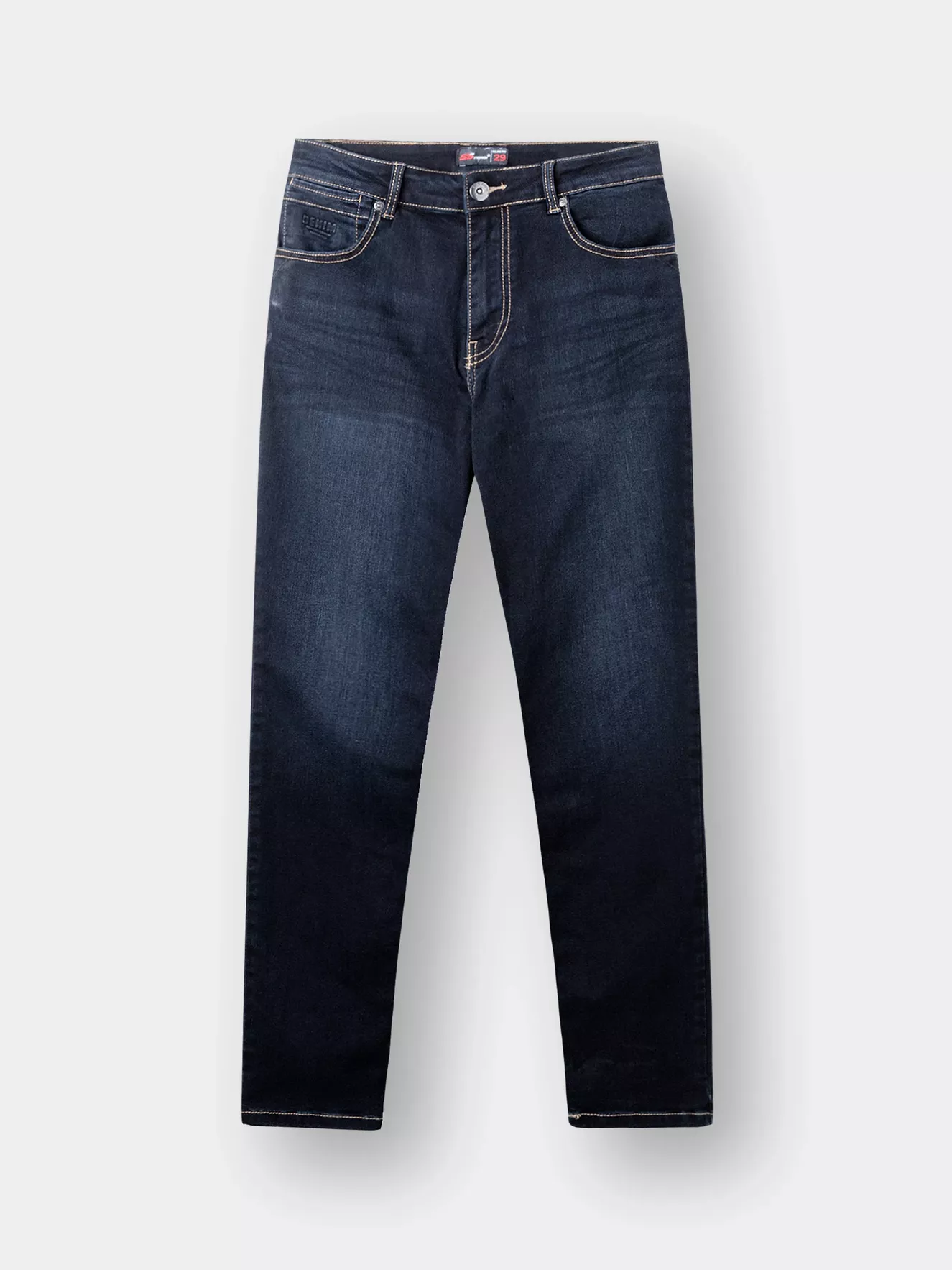 Quần Jean Nam Trơn 5S Fashion Vải Recycled Phom Slimfit QBD23003