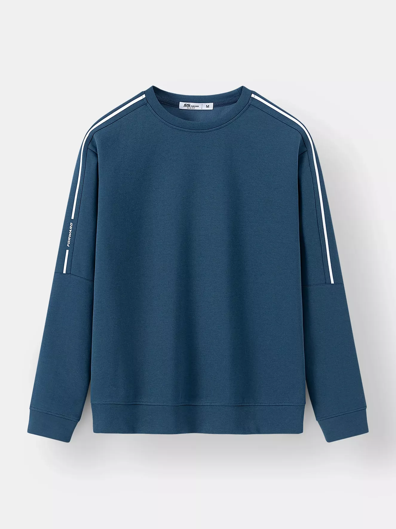 Áo Nỉ Nam Cổ Tròn In Line Phối Chữ 5S Fashion Slimfit BANI24017