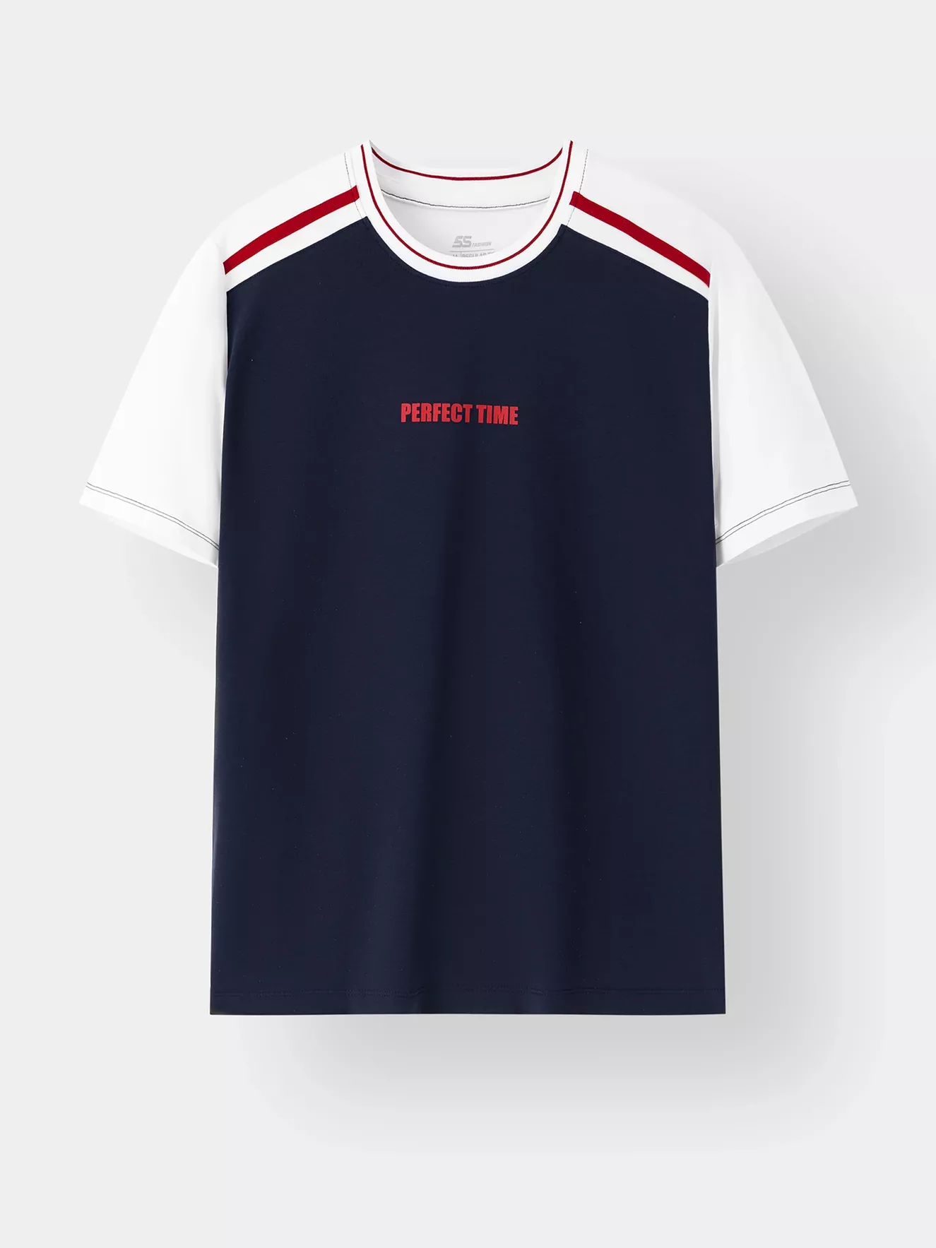 Áo Thun Nam Can Phối 5S Fashion Phom Regular ATS25029