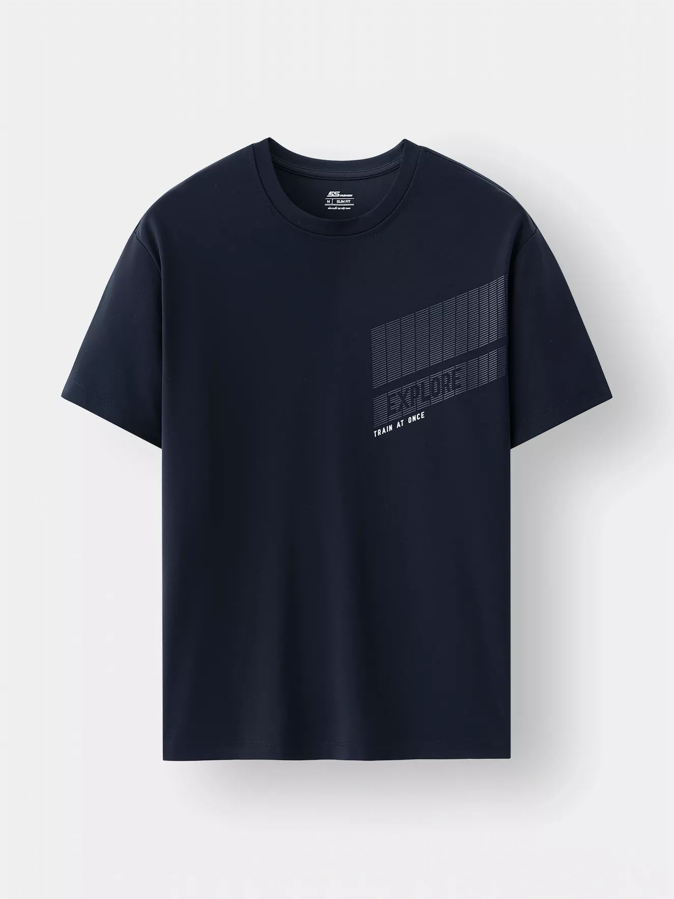 Áo Thun Nam Ngắn Tay 5S Fashion In Typography Cao Cấp ATS25005