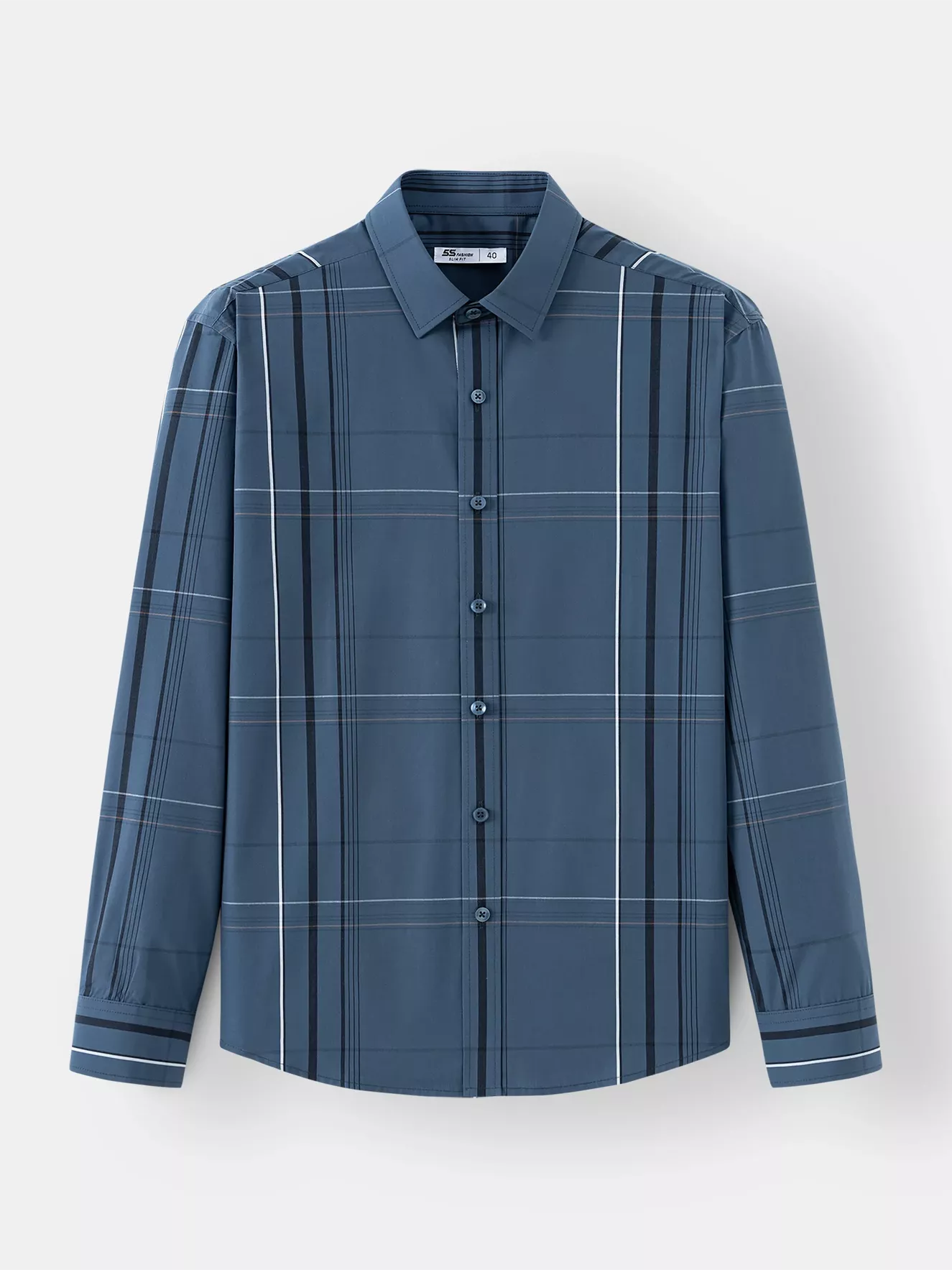 Áo Sơ Mi Nam Dài Tay 5S Fashion Dệt Kẻ Sang Trọng ASM24010