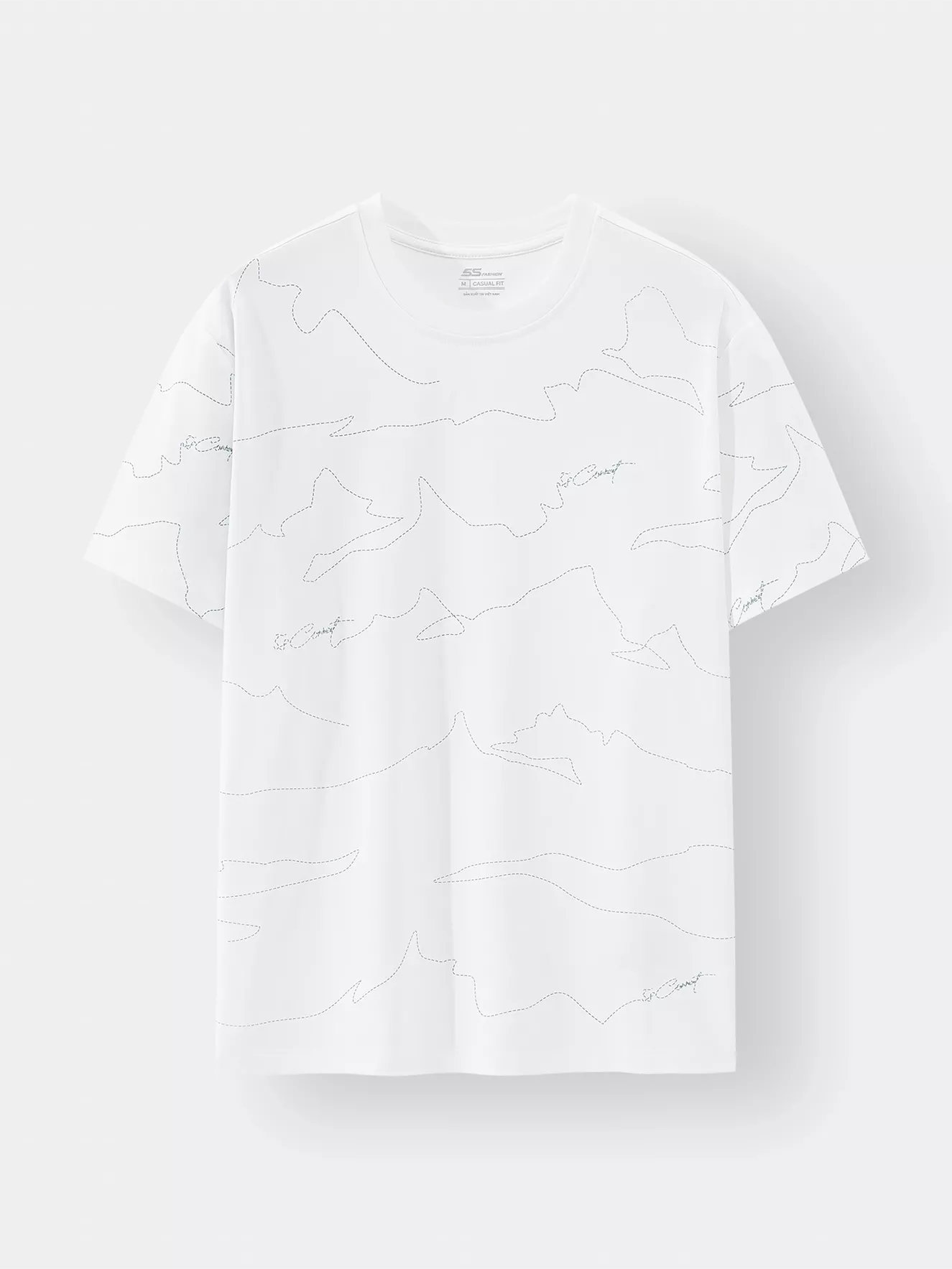 Áo Thun Nam Ngắn Tay Họa Tiết Phom Casual Fit ATS24006