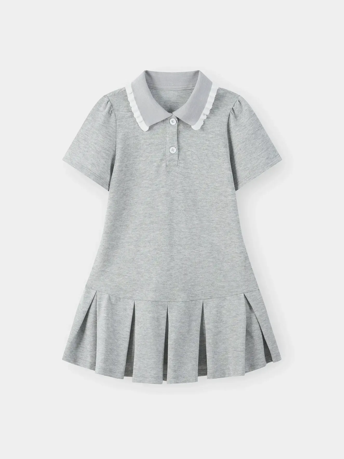 Váy Liền Bé Gái 5S Fashion Xếp Ly Cổ Polo G0VAY26002