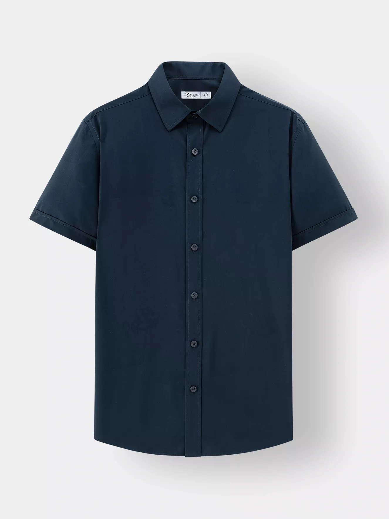 Áo Sơ Mi Nam Ngắn Tay 5S Fashion Họa Tiết Phom Regular ASC25049