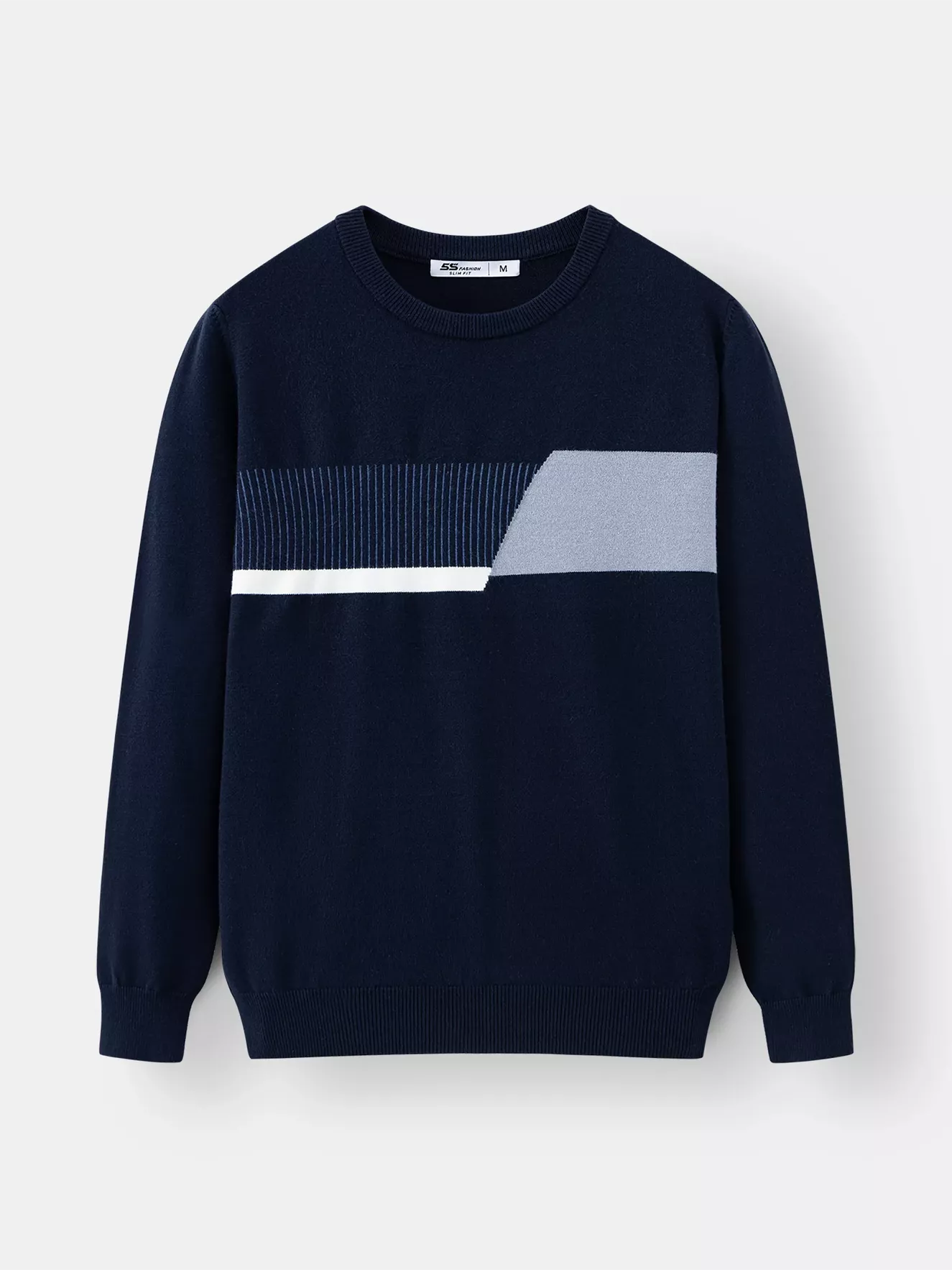 Áo Len Nam 5S Fashion Dệt Họa Tiết Slimfit ALE24010