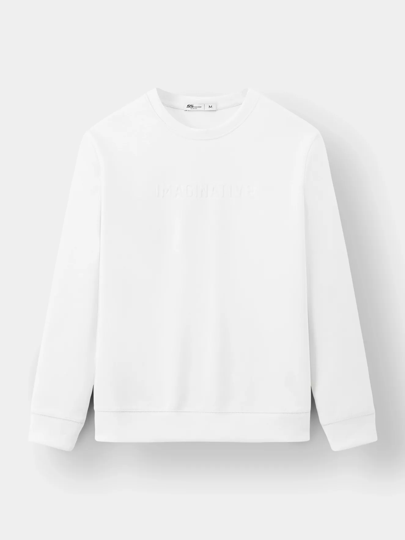 Áo Nỉ Cổ Tròn 5S Fashion In Nổi Slimfit ANO23016