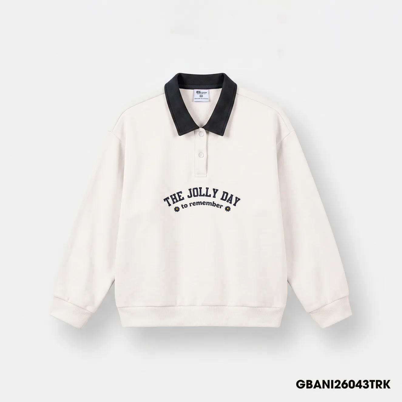 Áo Nỉ Bé Gái 5S FASHION Cổ Polo Phối Thời Trang GBANI26043