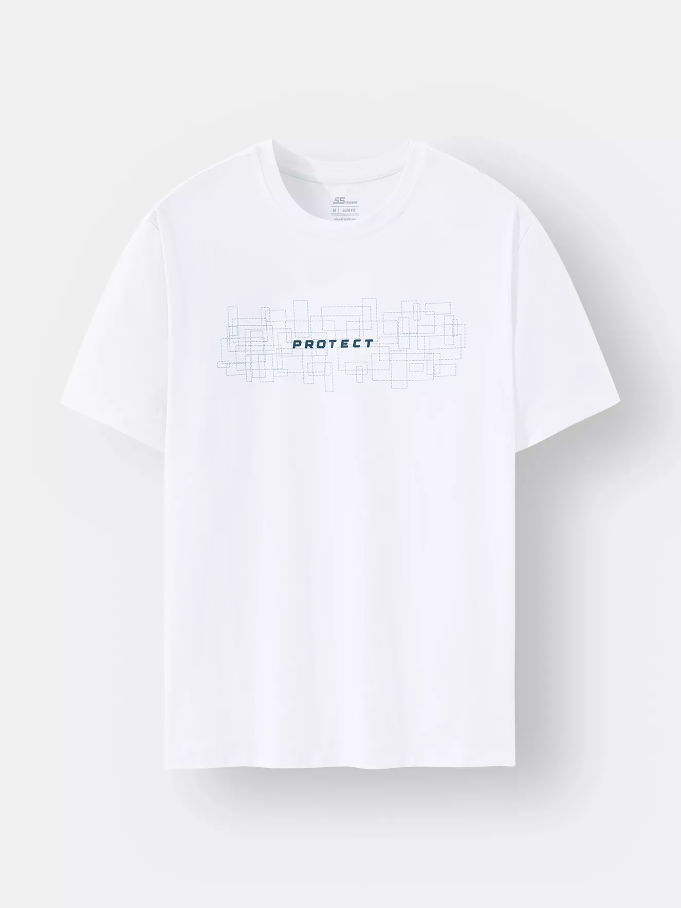 Áo Thun Nam Ngắn Tay 5S Fashion In Chữ Slimfit ATS24030