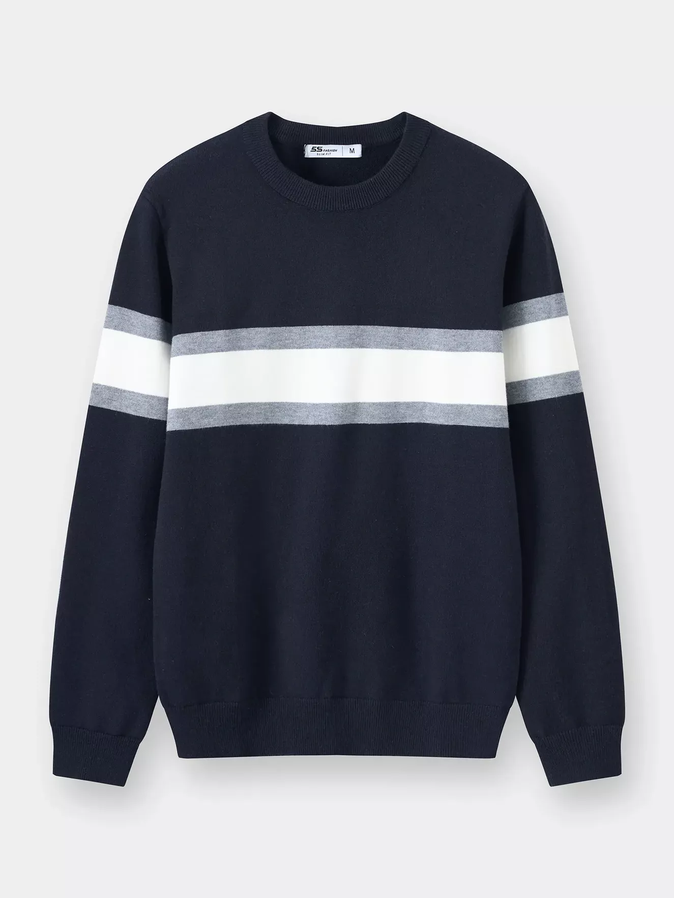 Áo Len Nam 5S Fashion Kẻ Ngang Phom Slimfit M0ALE25001