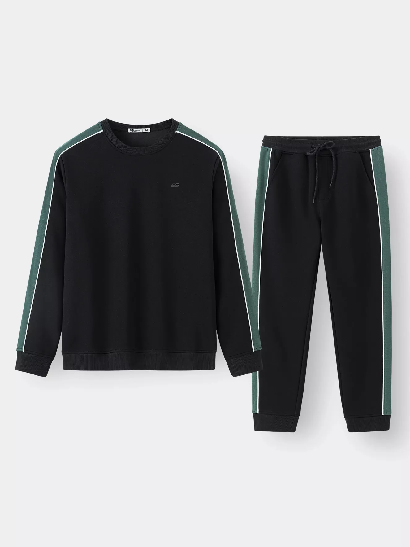 Bộ Quần Áo Nỉ Dài Tay Can Phối 5S Fashion Phom Slimfit BNI23017