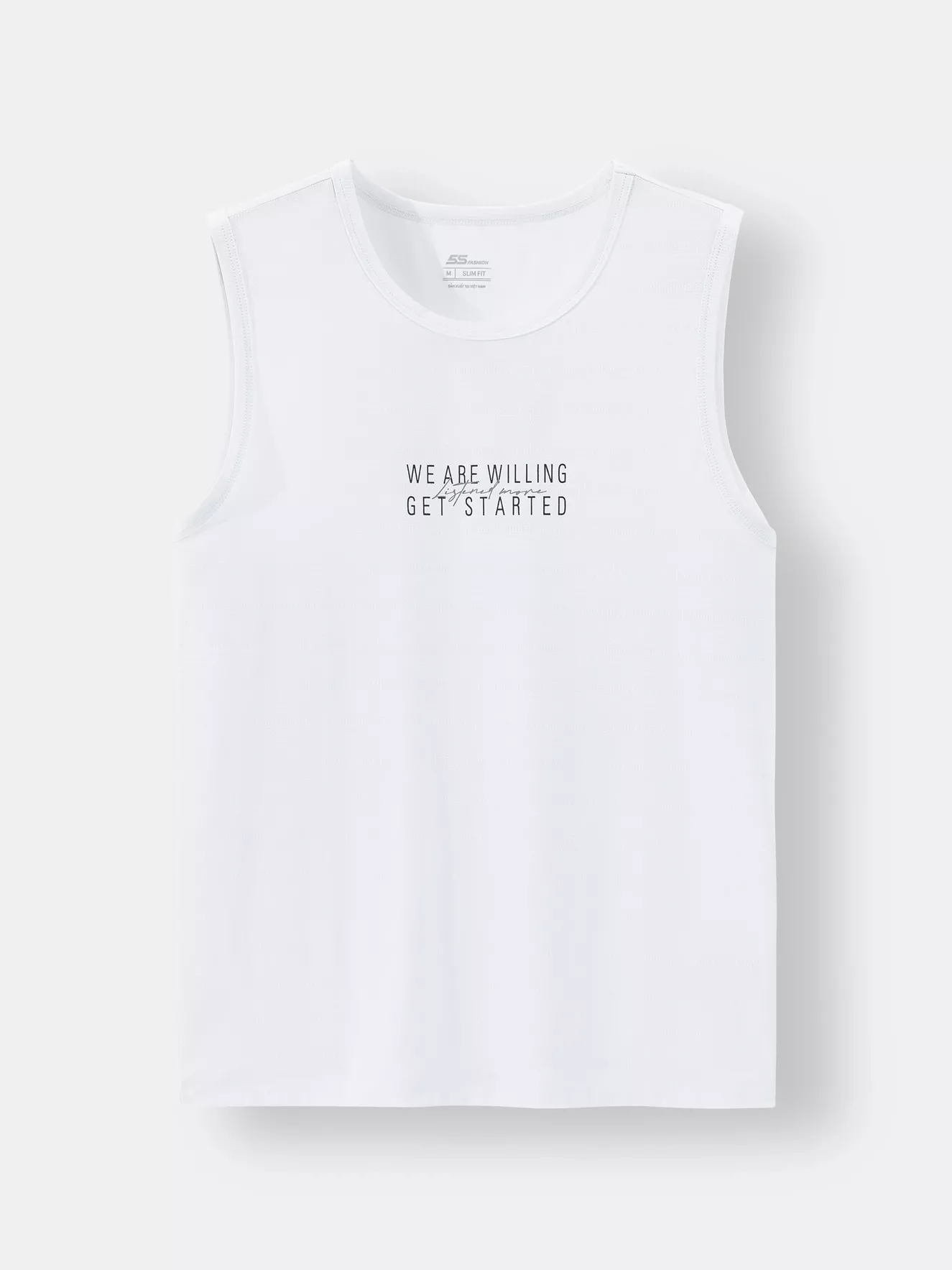 Áo Sát Nách Nam 5S Fashion In Chữ Phom Slimfit ASN24002